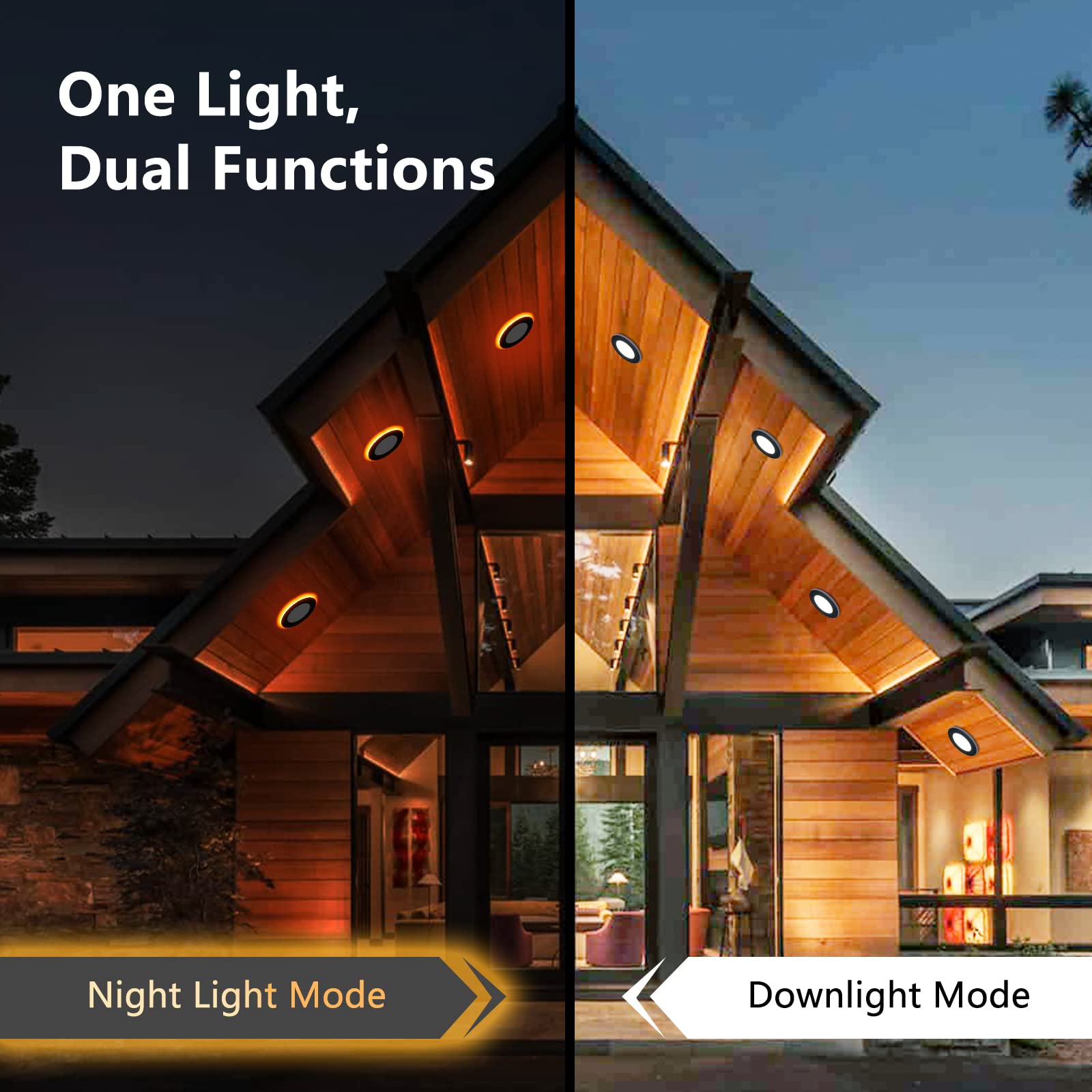CycevSun 4 Inch Black Recessed Lights, Dimmable, 9W, 12-Pack, ETL & IC Rated, Selectable 2700K-5000K