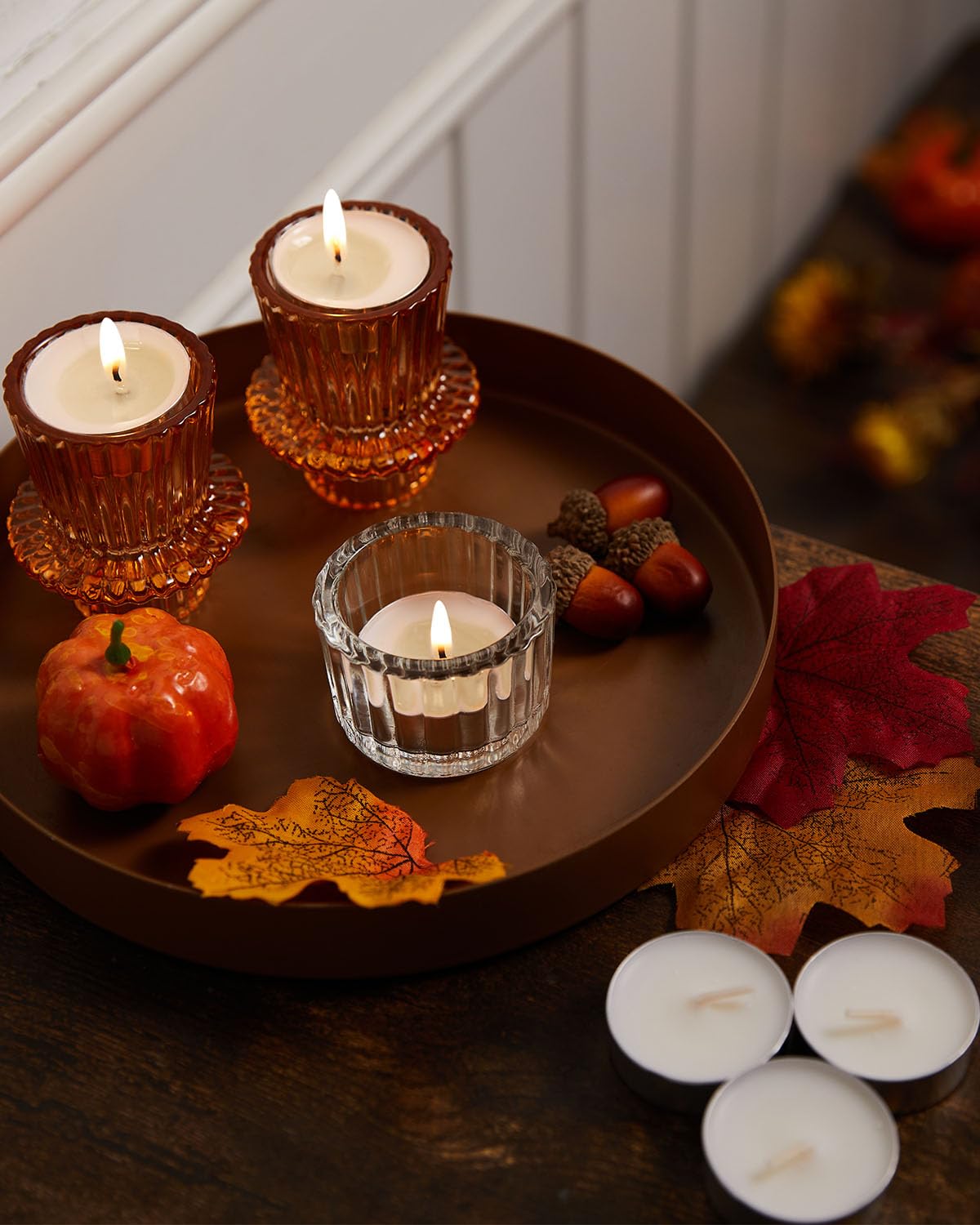 Hypmis Tea Light Candles, 100 Pack, Unscented Smokeless Paraffin, 4+ Hour Burn, White - Ideal for Home, Weddings, Christmas & Halloween Decor