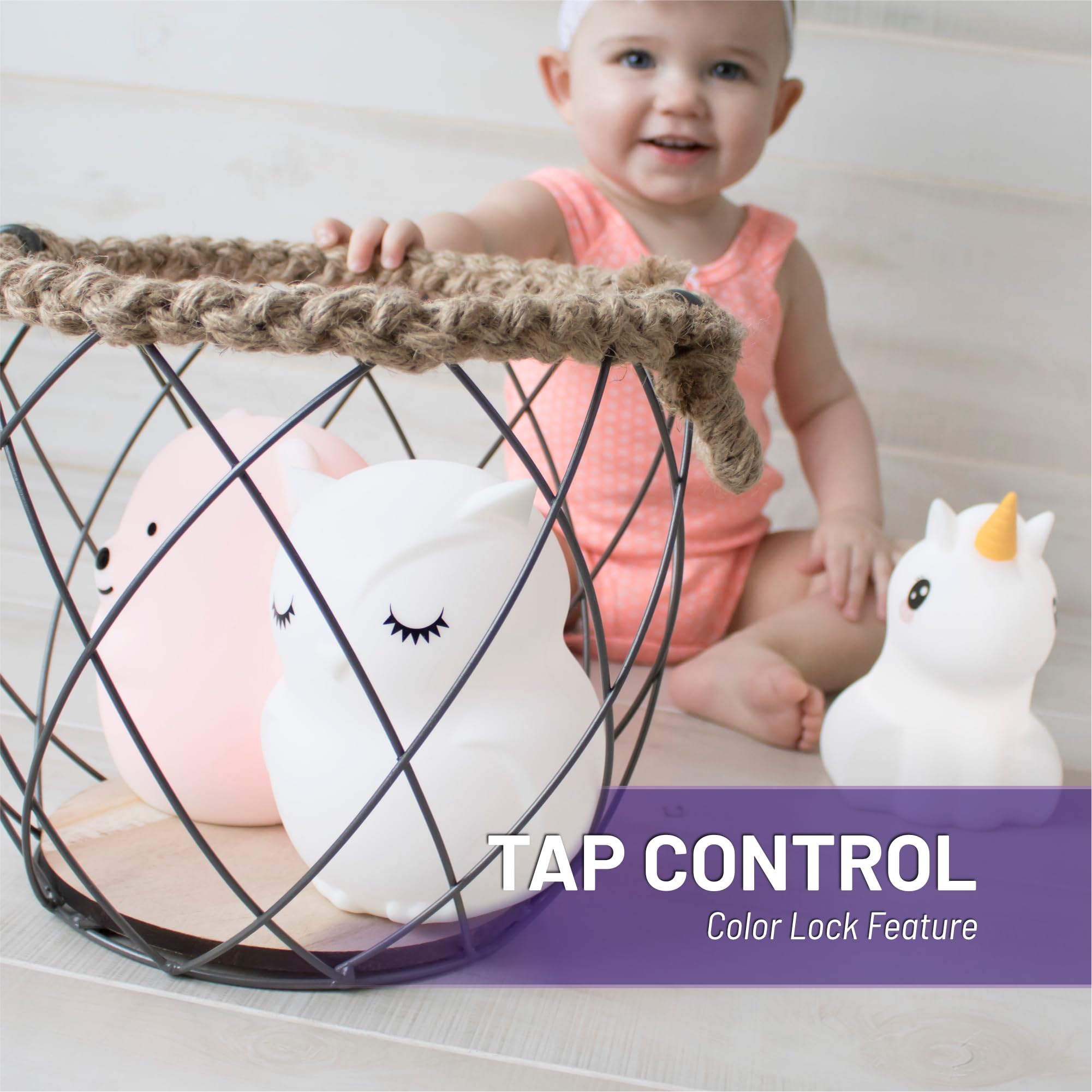 Lumipets Animal Kids Night Light, Silicone Nursery Light For Baby And Toddler, Squishy Night Light For Kids Room, Night Lights For Girls And Boys, Kawaii Lamp (Junior Fox)