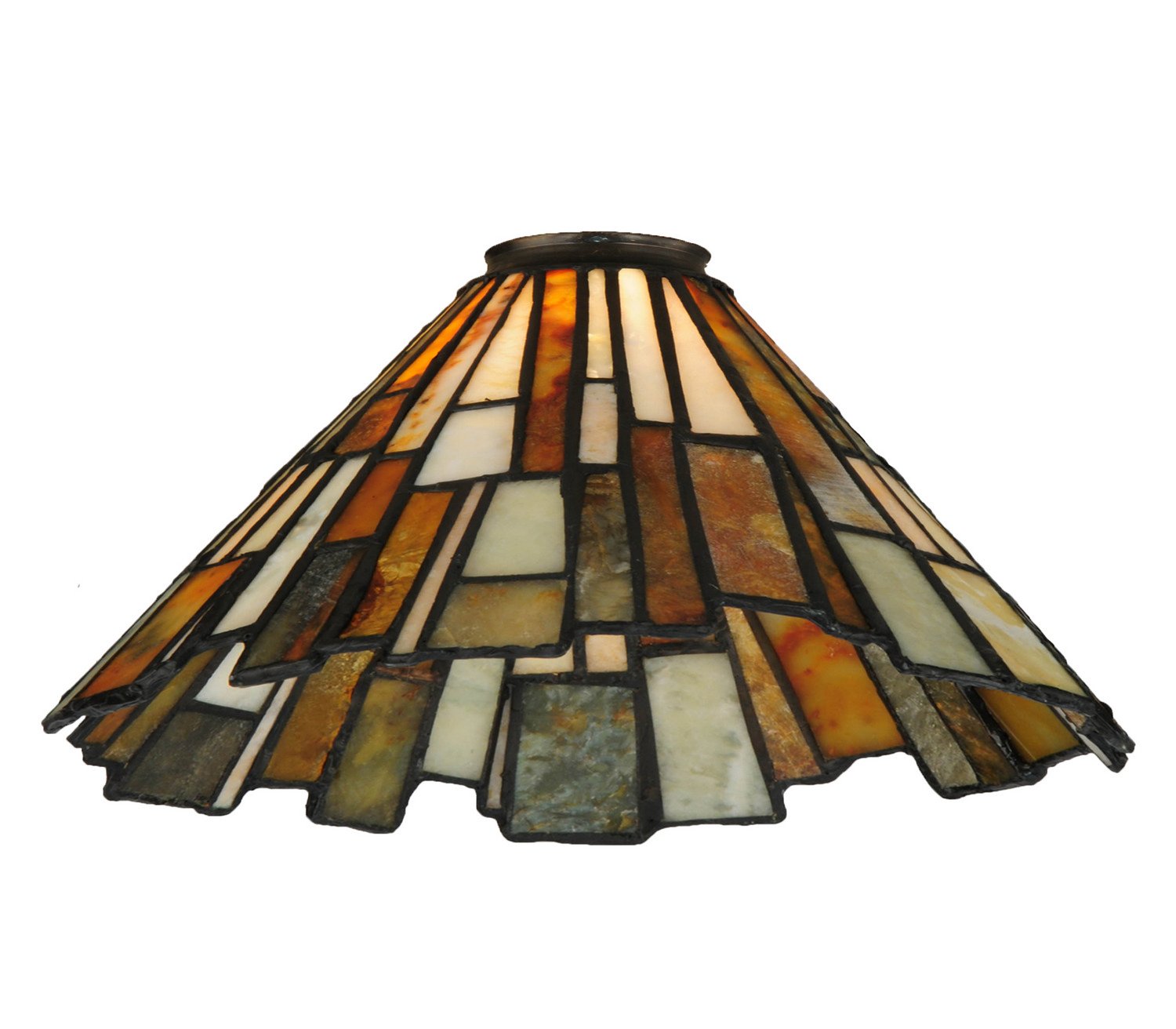 Meyda Tiffany Delta Jadestone Shade, Glass, 13in Width, Model 82852, Color 5.7