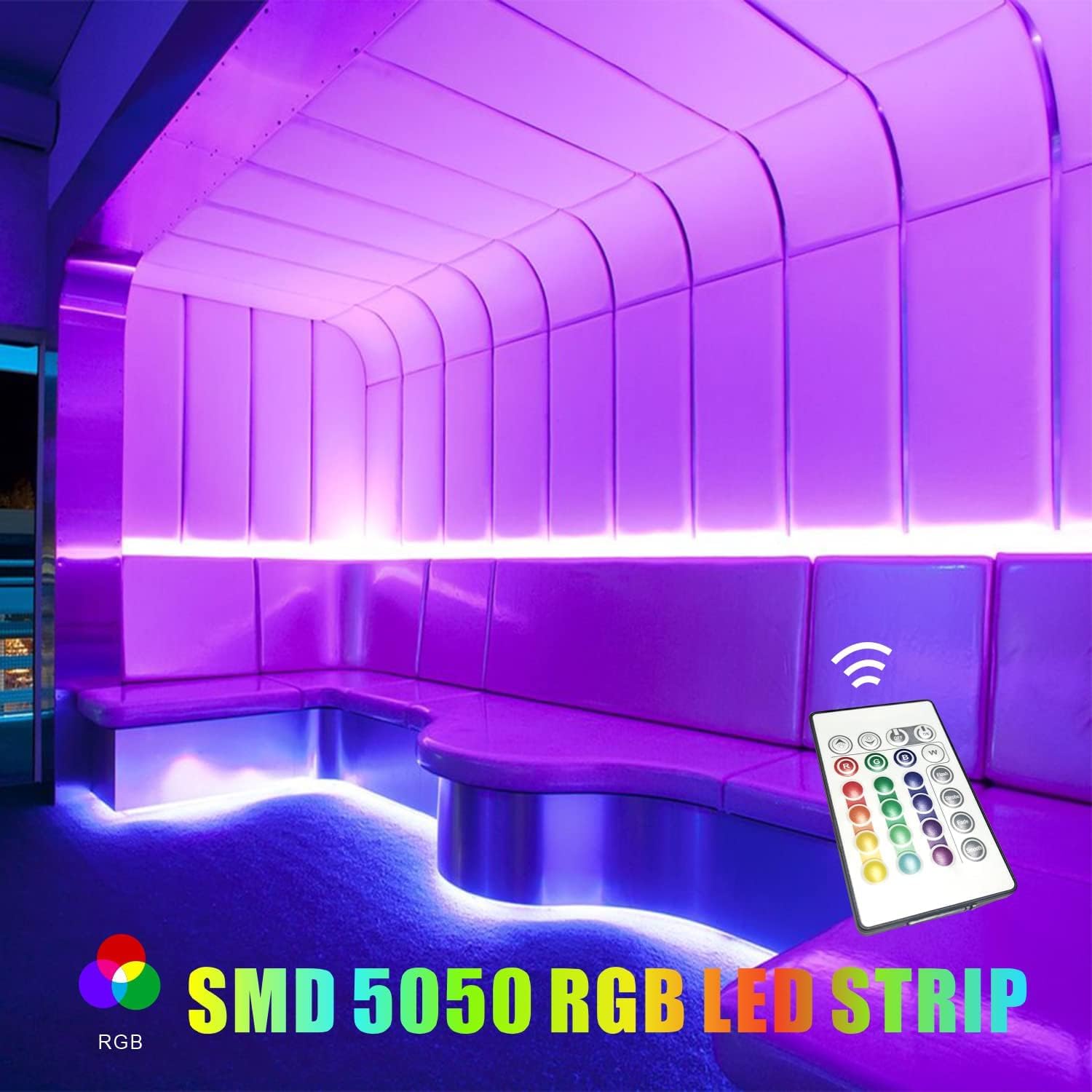 Fizzytech 5 Meter Led Strip Lights 300 Rgb Leds,16 Modes Remote Control Perfect For Home Decoration Bedroom Ambiance Diwali And