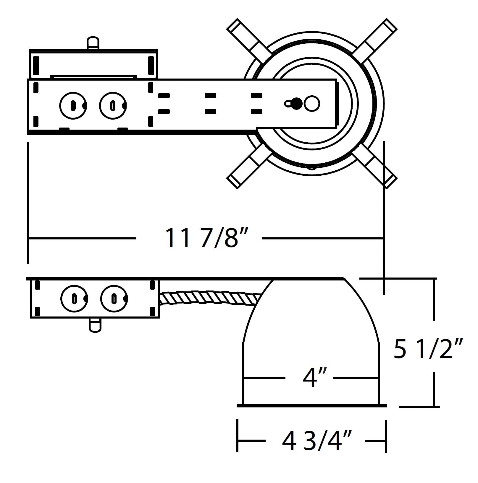 Nicor Lighting 4 Inch Remodel Housing, Line Voltage, Non-Ic (19001Ar) , White
