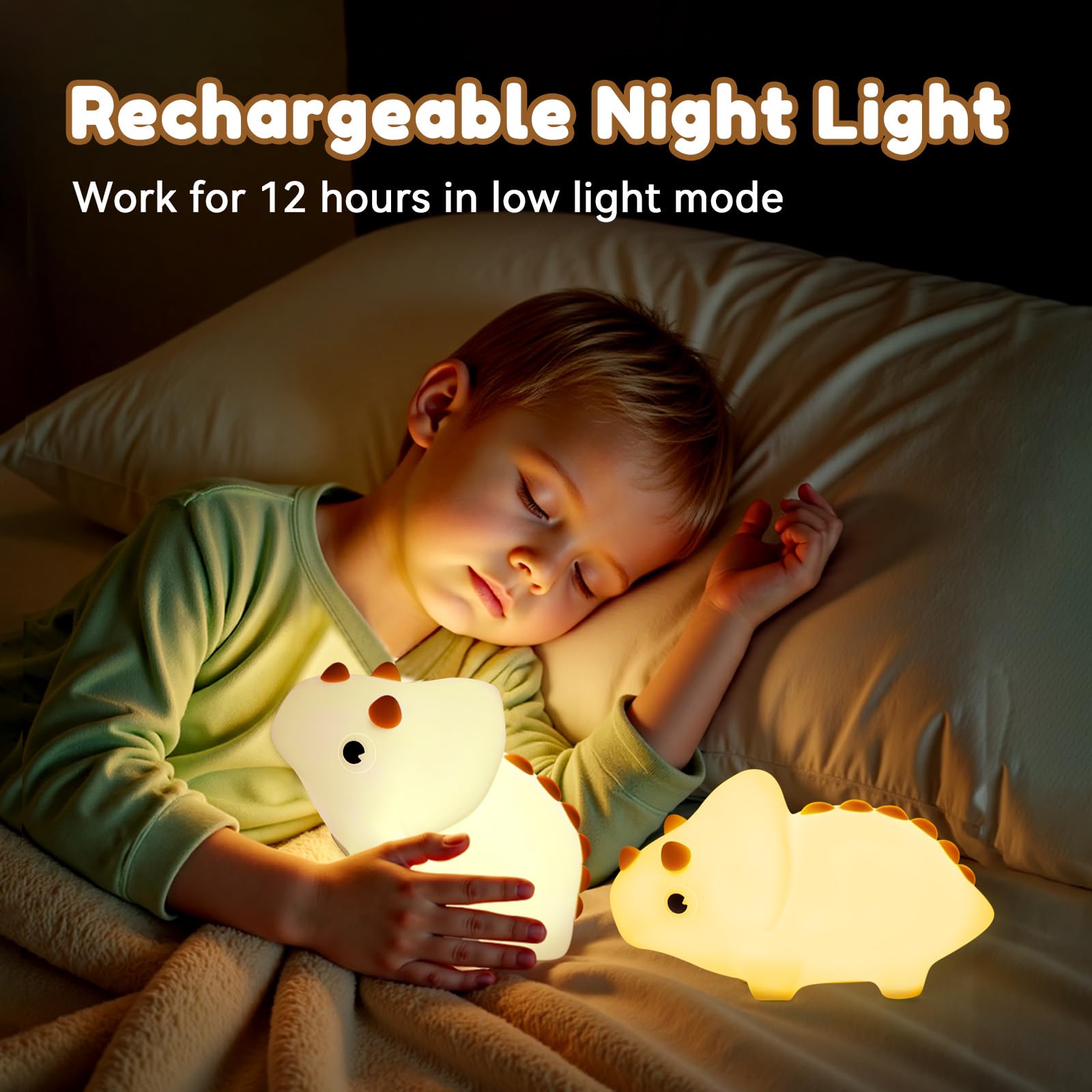 yeklike Kids Night Light, Cute Silicone Eagle, Adjustable 3 Levels of Brightness, Suitable for Crib, Toddler Bed, Girls and Boys