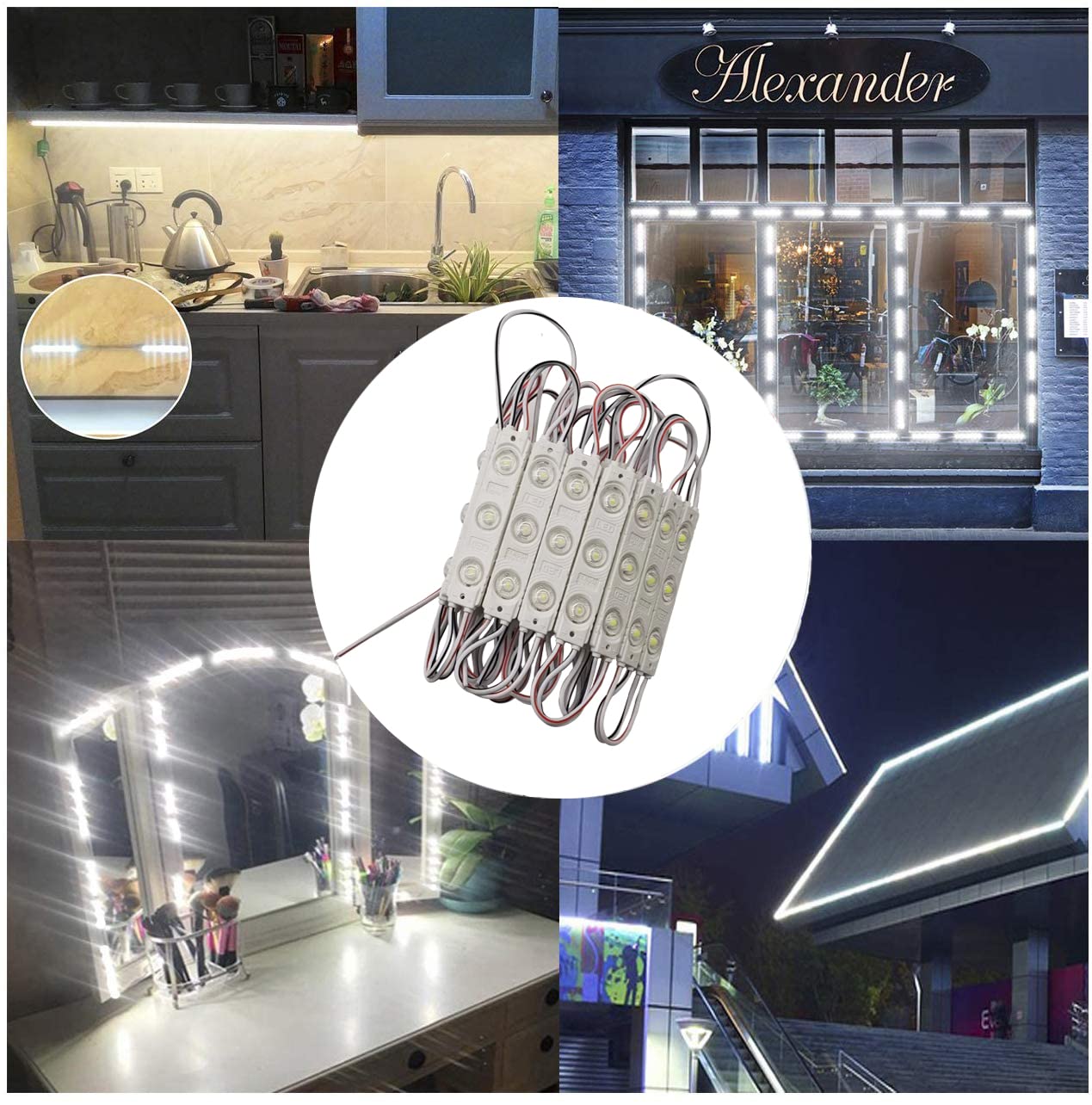 Aooyuanke Storefront Light 100Pcs Led Module For Signs White 3000K 1.2W 12V Dc 2835 Smd 3 Led Window Light Waterproof For Letter