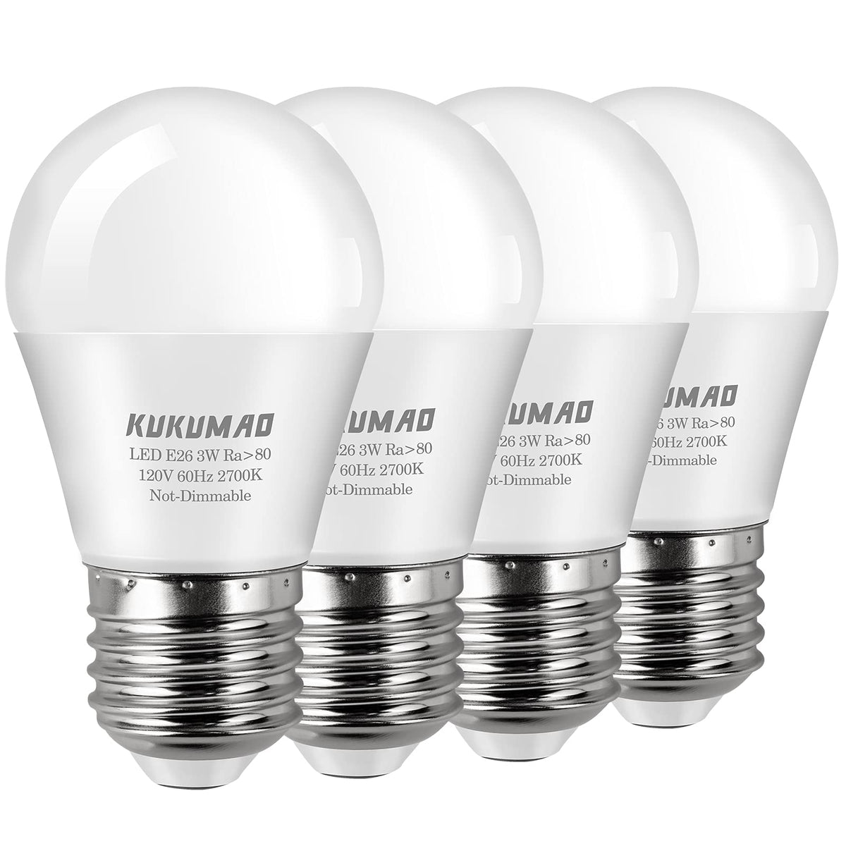 Led Bulb 3W 25 Watt Equivalent , Night Stand Bulb Table Lamp Bulb A15 Light Bulbs Warm White 2700K Led Energy Saving E26 Medium