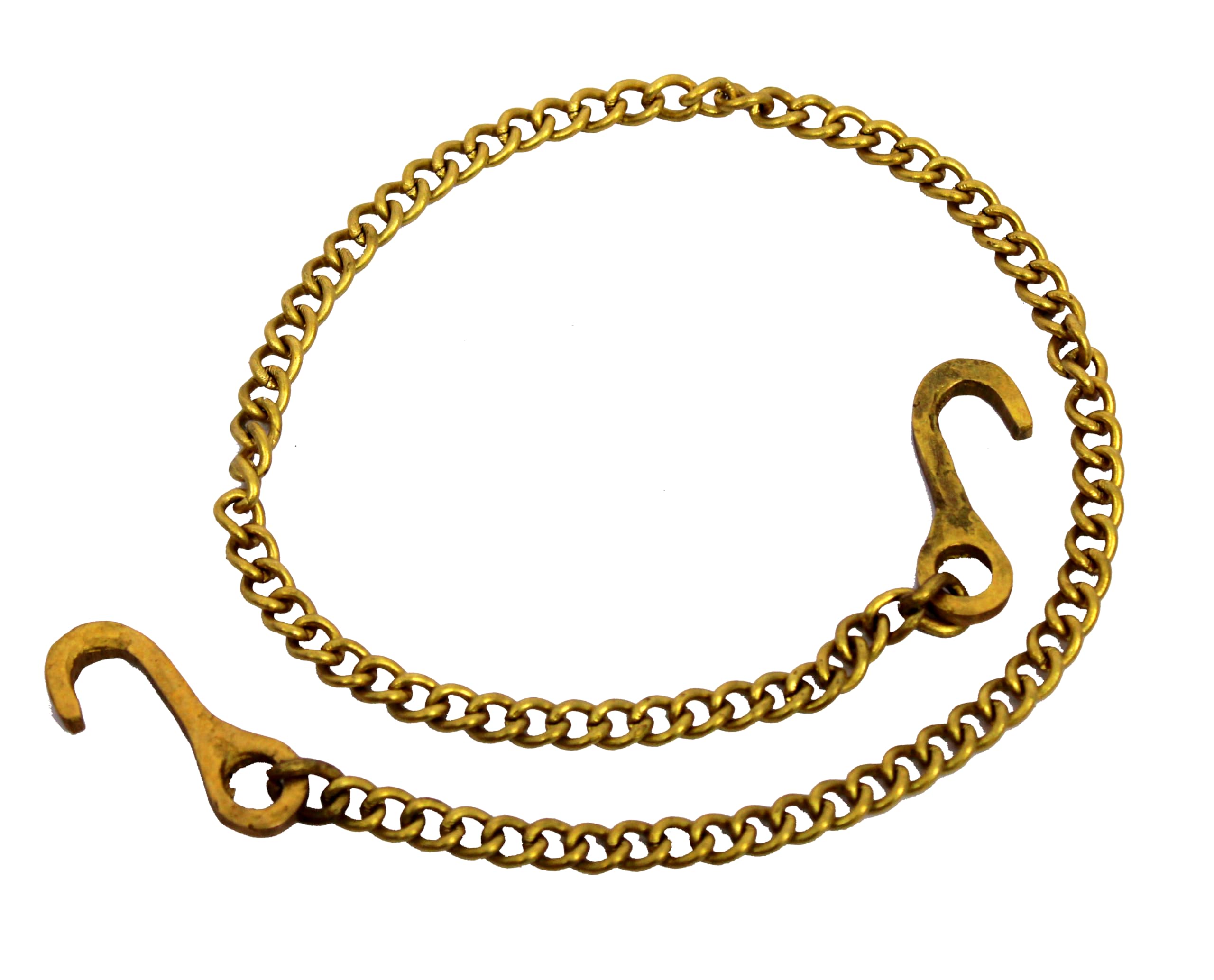 Esplanade Brass Chain With Hooks For Hanging Bell Diya - 2 Feet Golden Length (24)