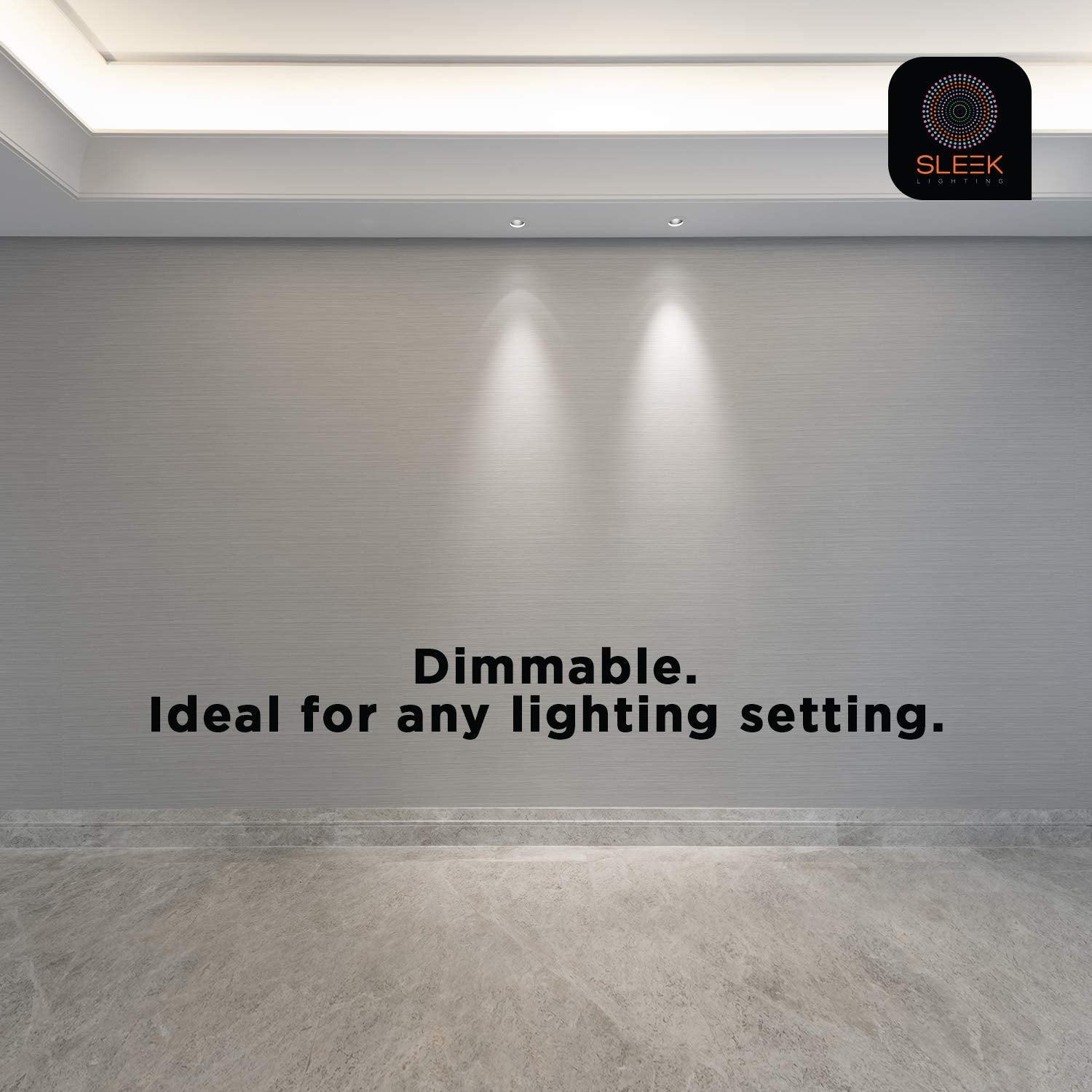 SLEEKLIGHTING BR30 LED Dimmable Flood Light Bulb 11W, 850 Lumens, E26 Base, 2700K, Pack of 4