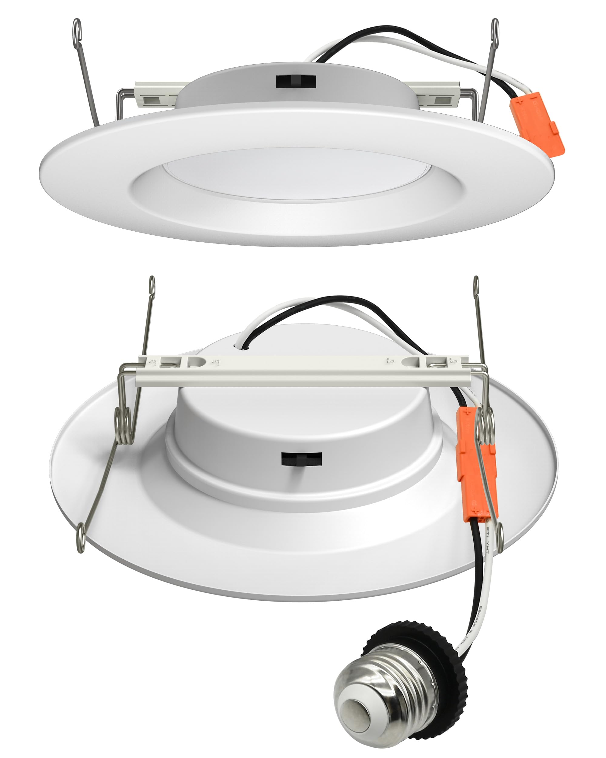 Recessed Light Fixtures - IXD 5-in & 6-in Recessed LED Ceiling Light - Dimmable Living Room, Bedroom, Bathroom, & Kitchen Lighti