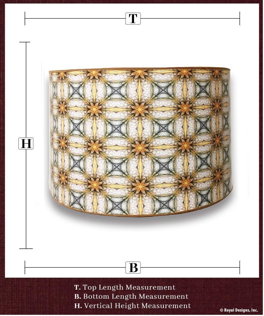 Royal Designs, Inc. Trendy Decorative Handmade Drum Shade, Made In Usa, 10In, Hbc-8043-10, Sunflowers