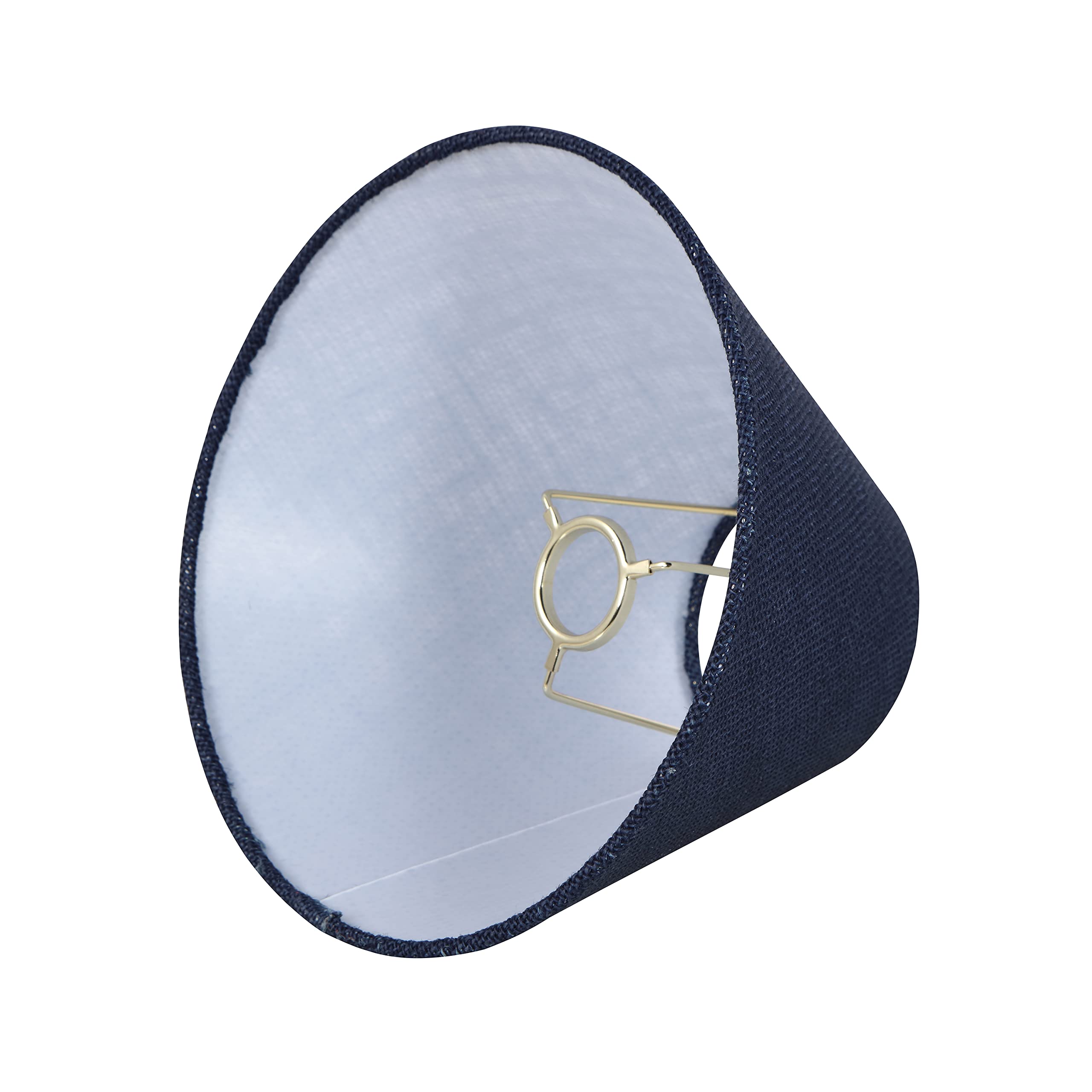 Aspen Creative 56018, Empire Uno Lamp Shade, Dark Blue, 4&quot; Top X 10&quot; Bottom X 7&quot; Slant Height, Slip Uno 33Mm