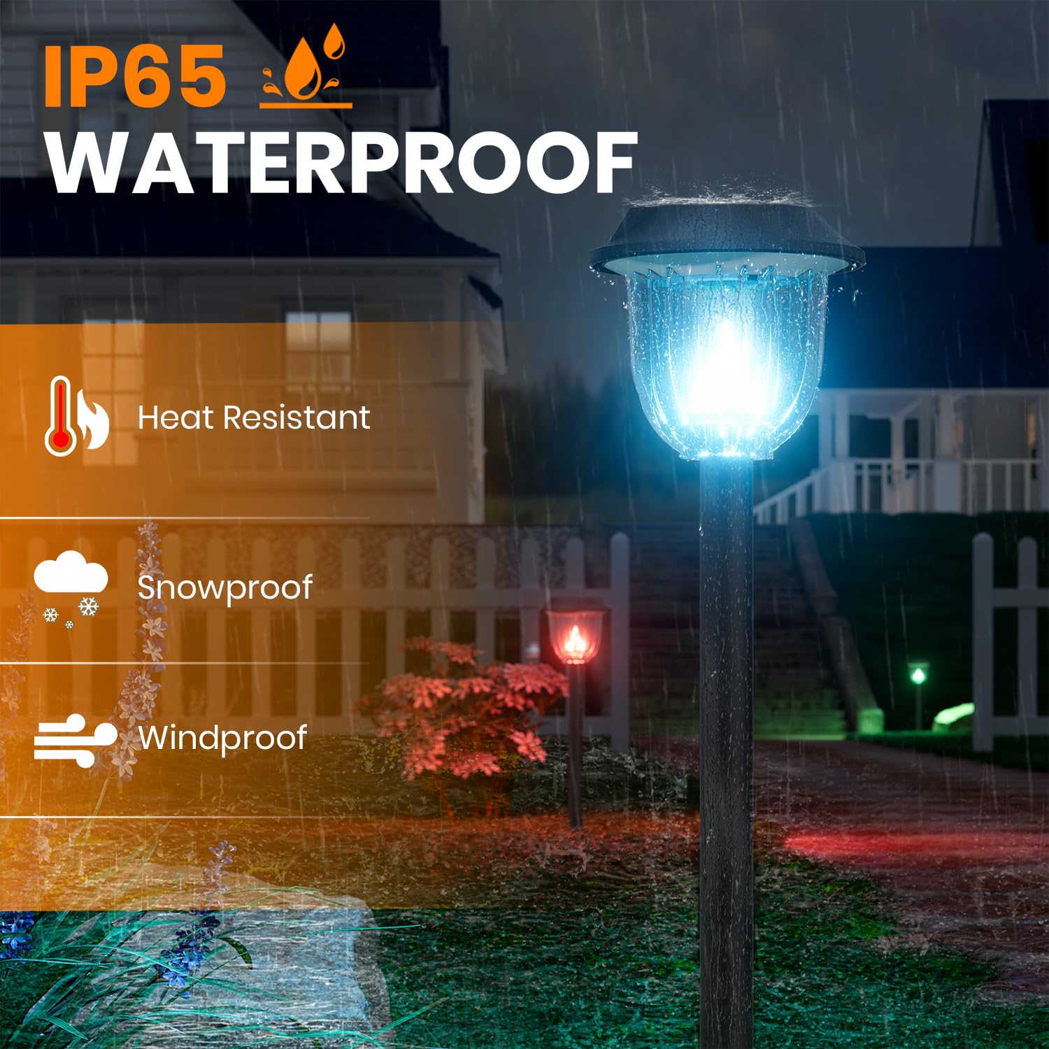 Aosea Christmas Solar Pathway Lights Outdoor Waterproof  Solar Powered Garden Lights  Christmas Decor Garden Lighting For Yard  Patio  Landscape  Pathway (Rgb Flash Mode Only  10 Pack)