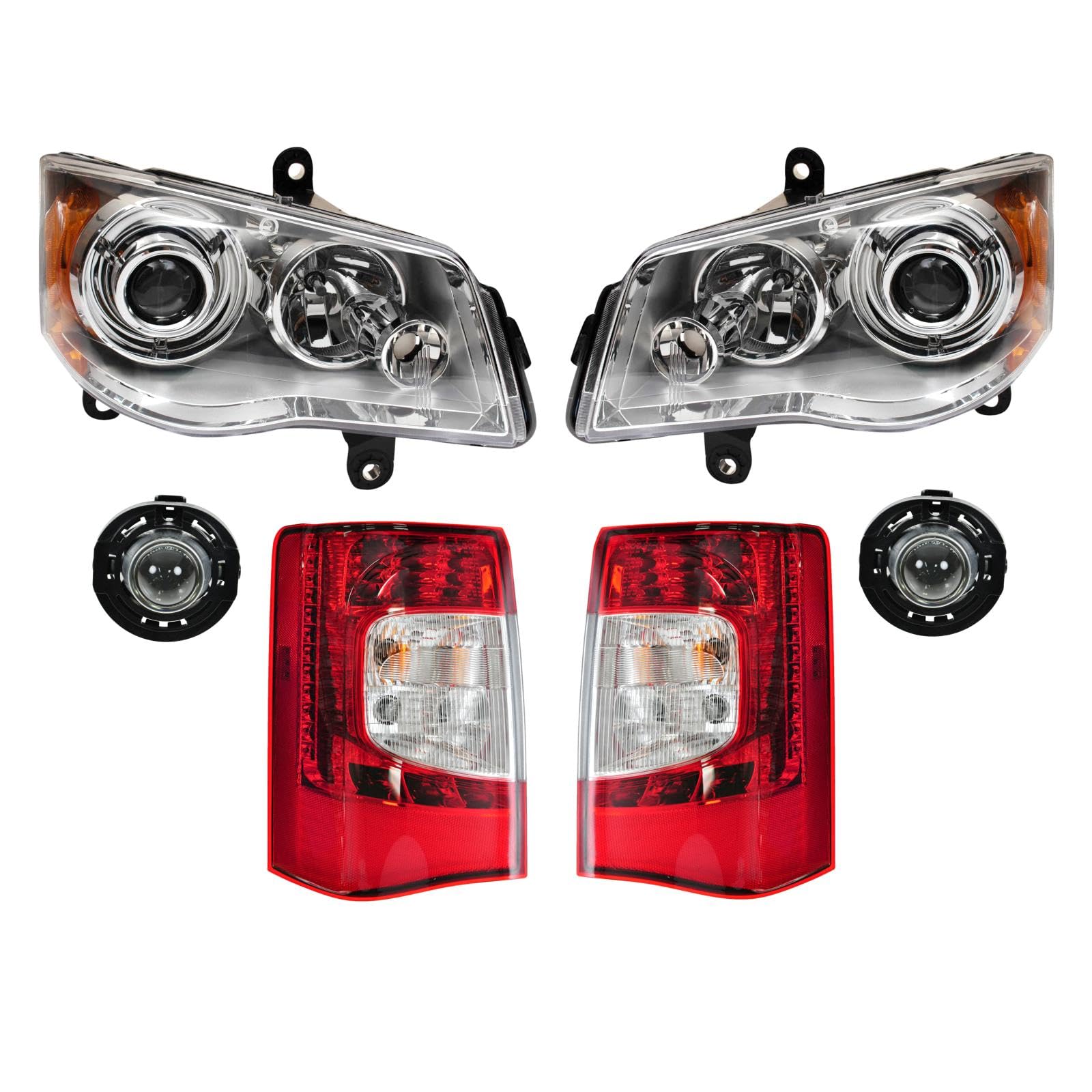 Trq Lighting Kit Ch2518126 Ch2519126 Ch2594105 Ch2800198 Ch2801198 Compatible With 2011-2016 Chrysler Town & Country