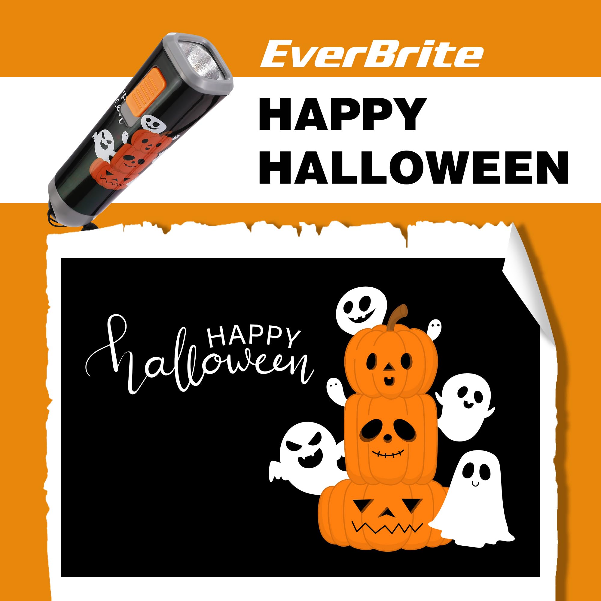 EverBrite LED Flashlight, Small Handheld Torch, 3AAA Battery Included, Black, Model E012069A