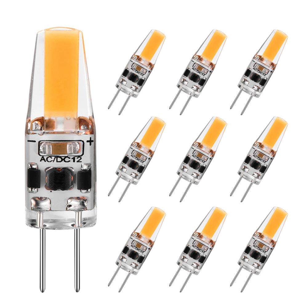 G4 Led Bulb 2W Equivalent To 20W T3 Jc Type Bi-Pin G4 Base Halogen Bulb, Ac/Dc 12V Warm White 3000K G4 Bulb For Under Cabinet Li
