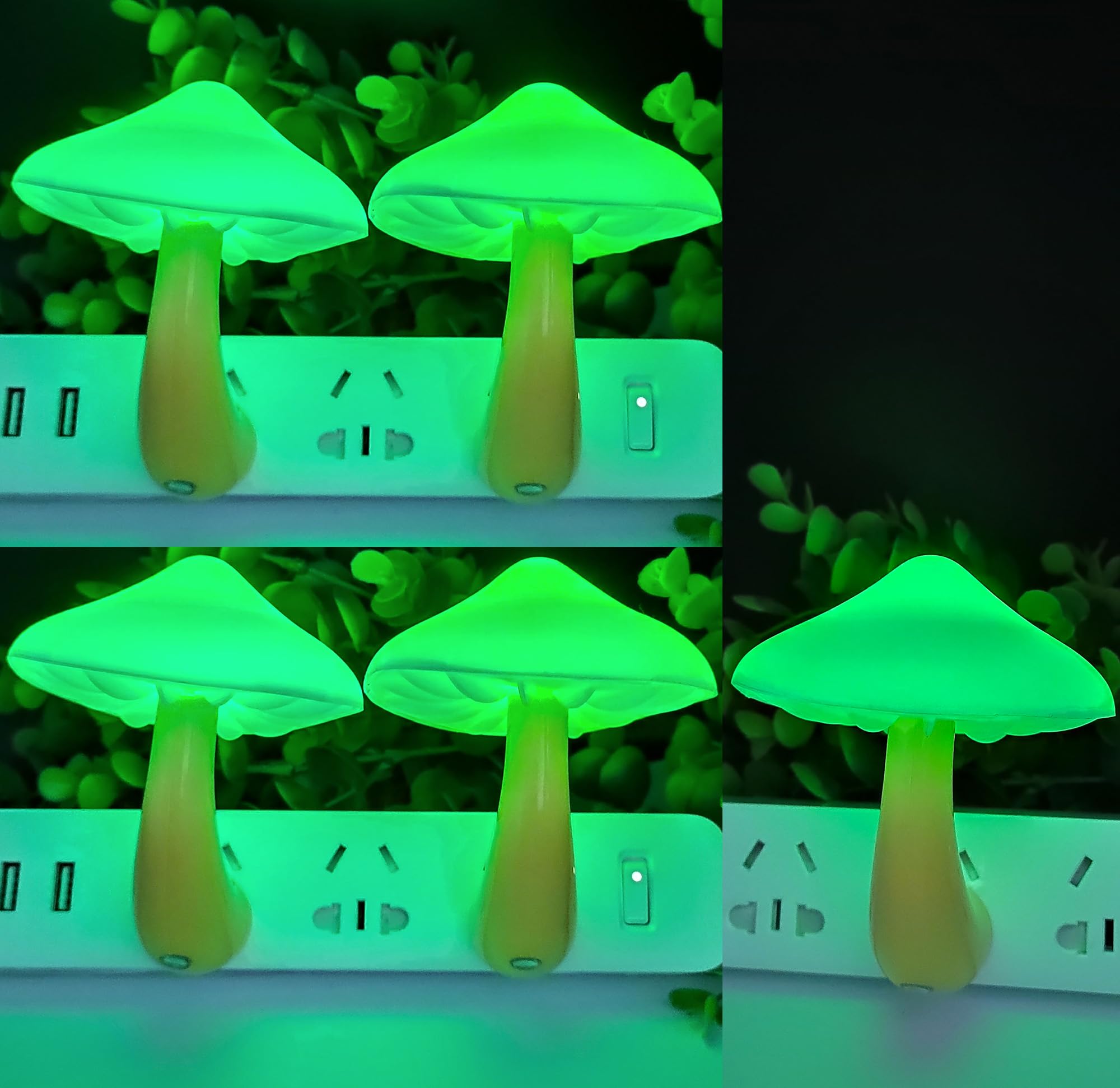 AUSAYE 5 Pack Sensor LED Night Lights Plug in Lamp Mushroom Light for Adults Kids NightLight Bedroom,Bathroom,Toilet,Hallway,Sta
