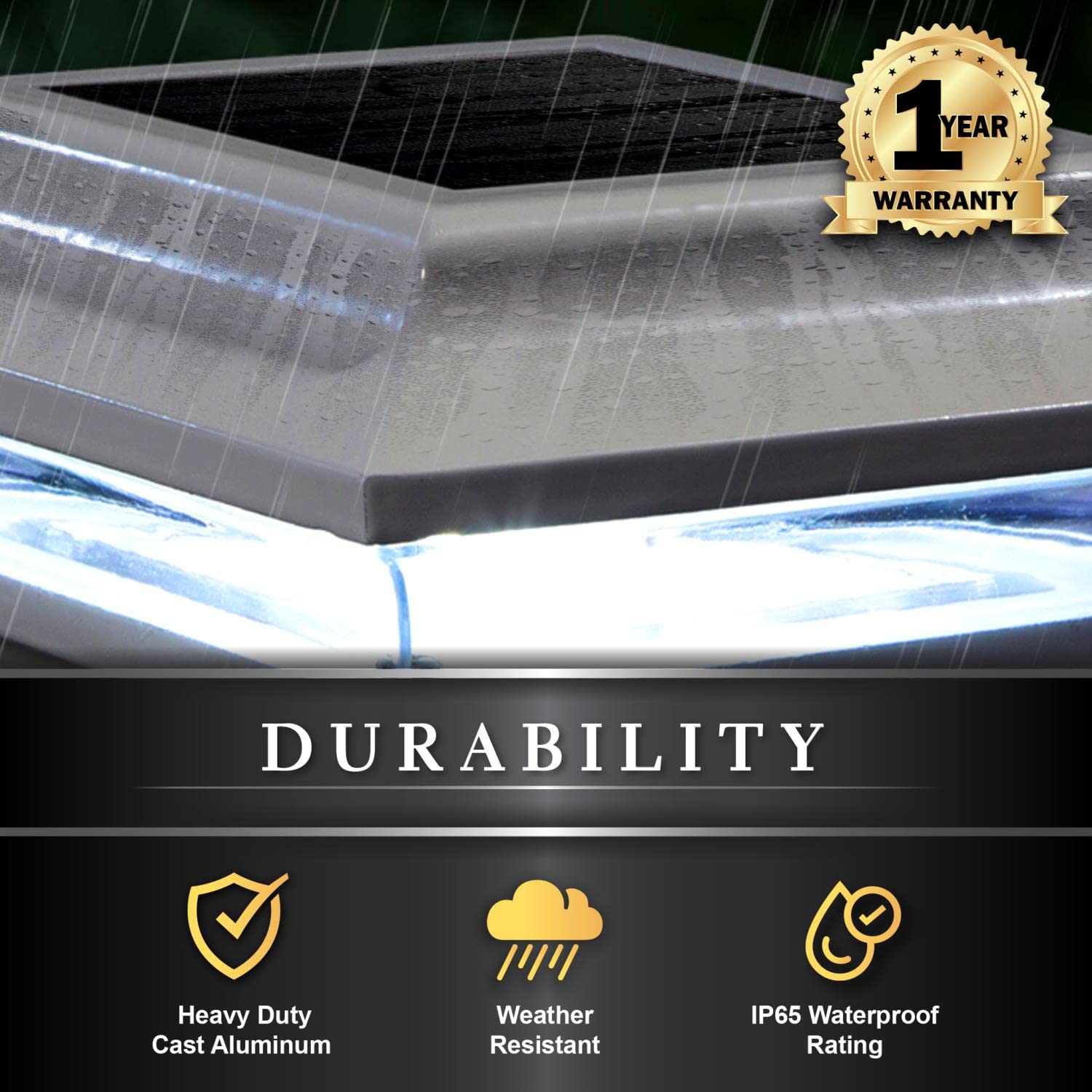 Classy Caps Sl211W Aluminum Imperial Solar Post Cap, Fits A 4" X 4" 3.5" X 3.5" Post, White