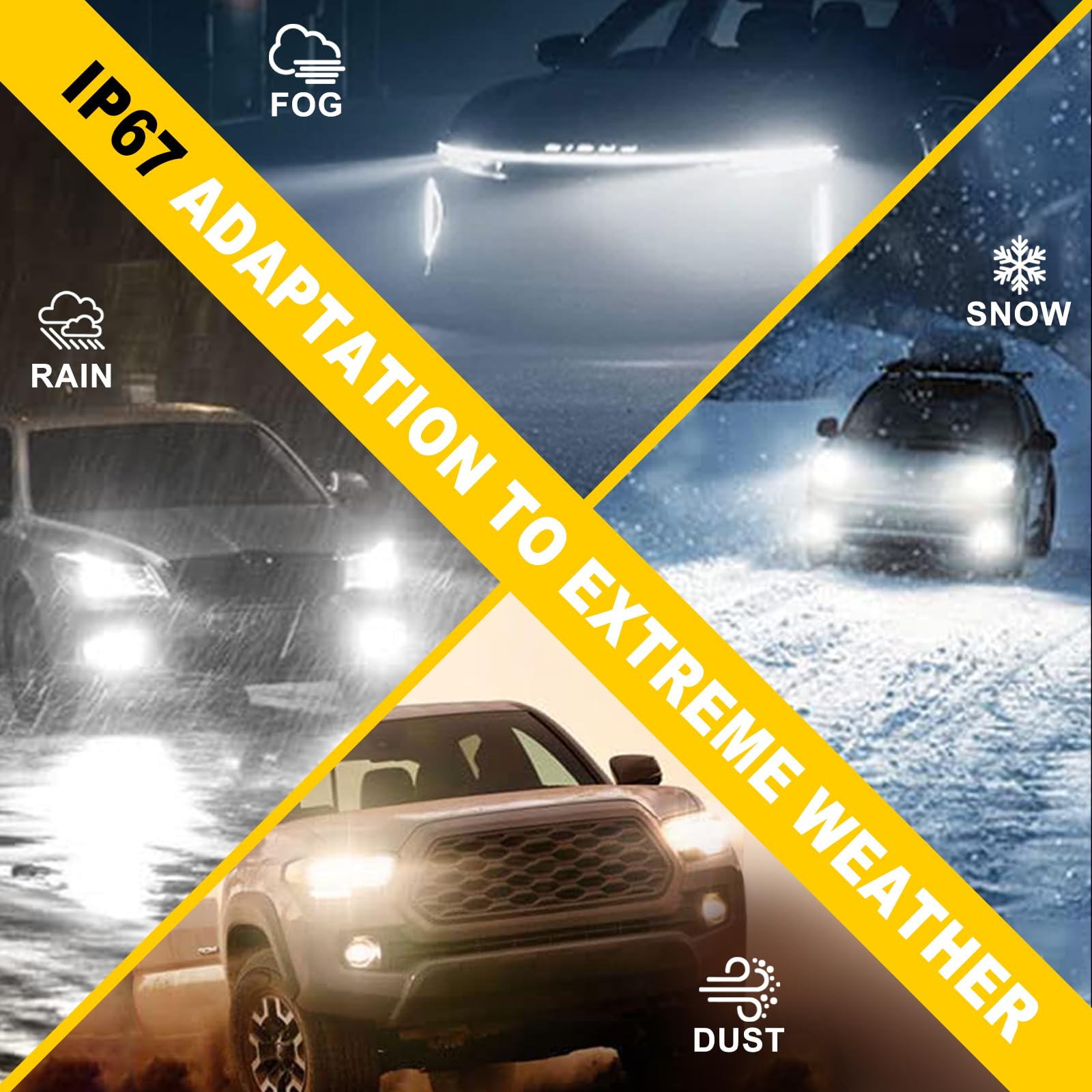 AHOBXD H1 Light Bulbs, 6500K White, 600% Brightness, 30000LM, 80000 Hours Lifespan, H1/H1LL, Pack