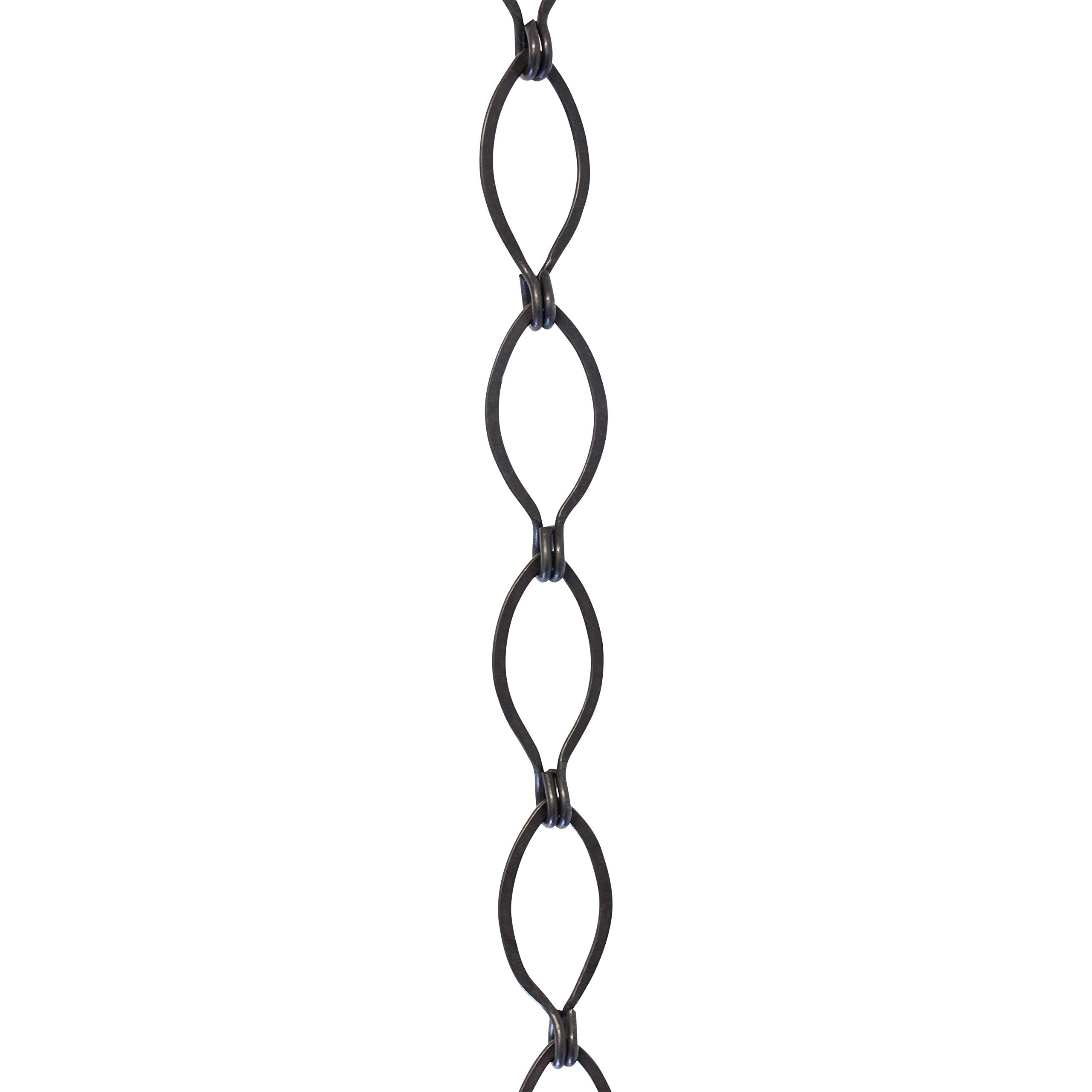RCH Hardware Decorative Brass Chain for Hanging Lighting, 3 ft, Oil Bronzed Black, Model CH-04-OBB-3