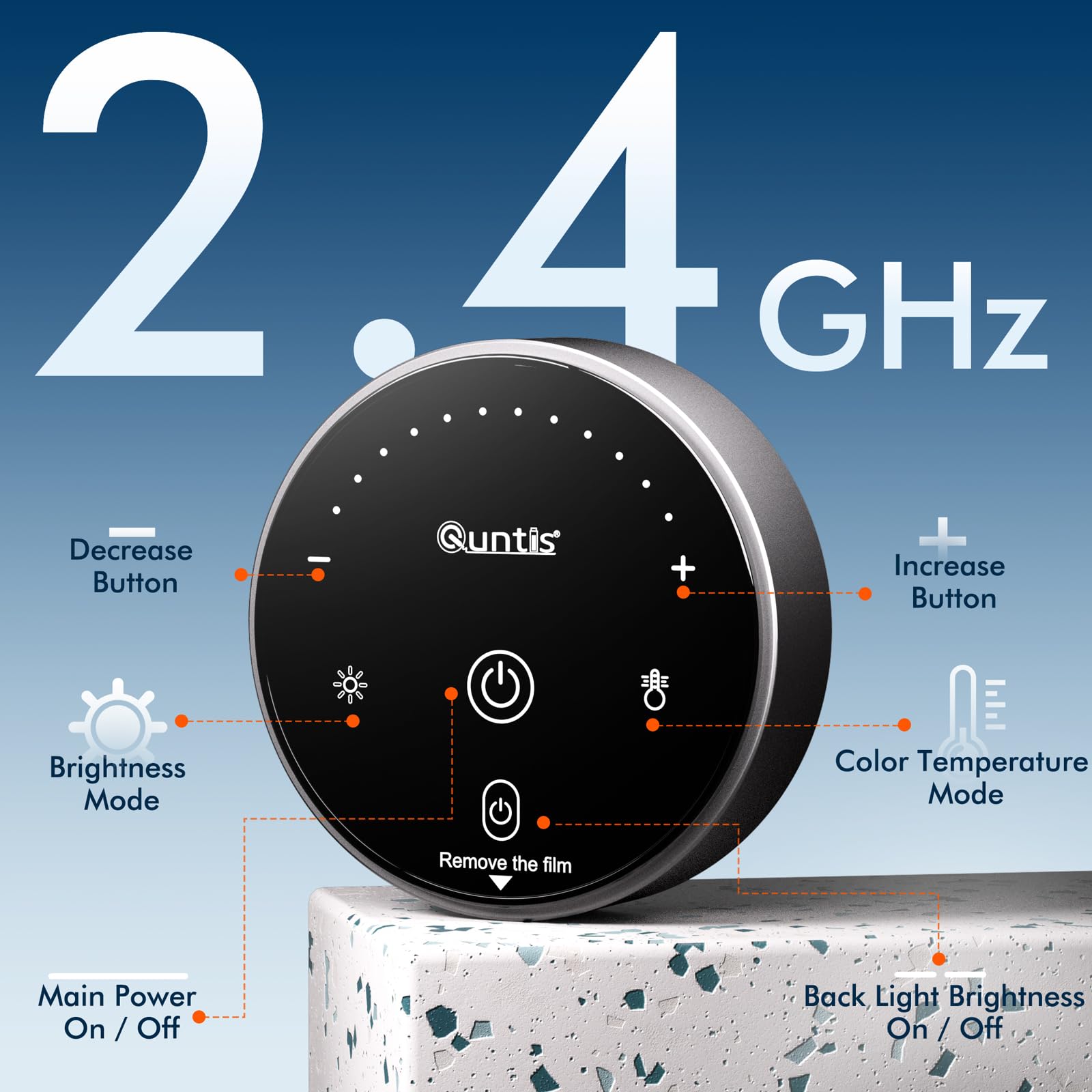 Quntis Computer Monitor Light Bar With Remote, Eye-Care Monitor Light Backlight Desk Lamp For Home Office Gaming, Stepless Dimmi