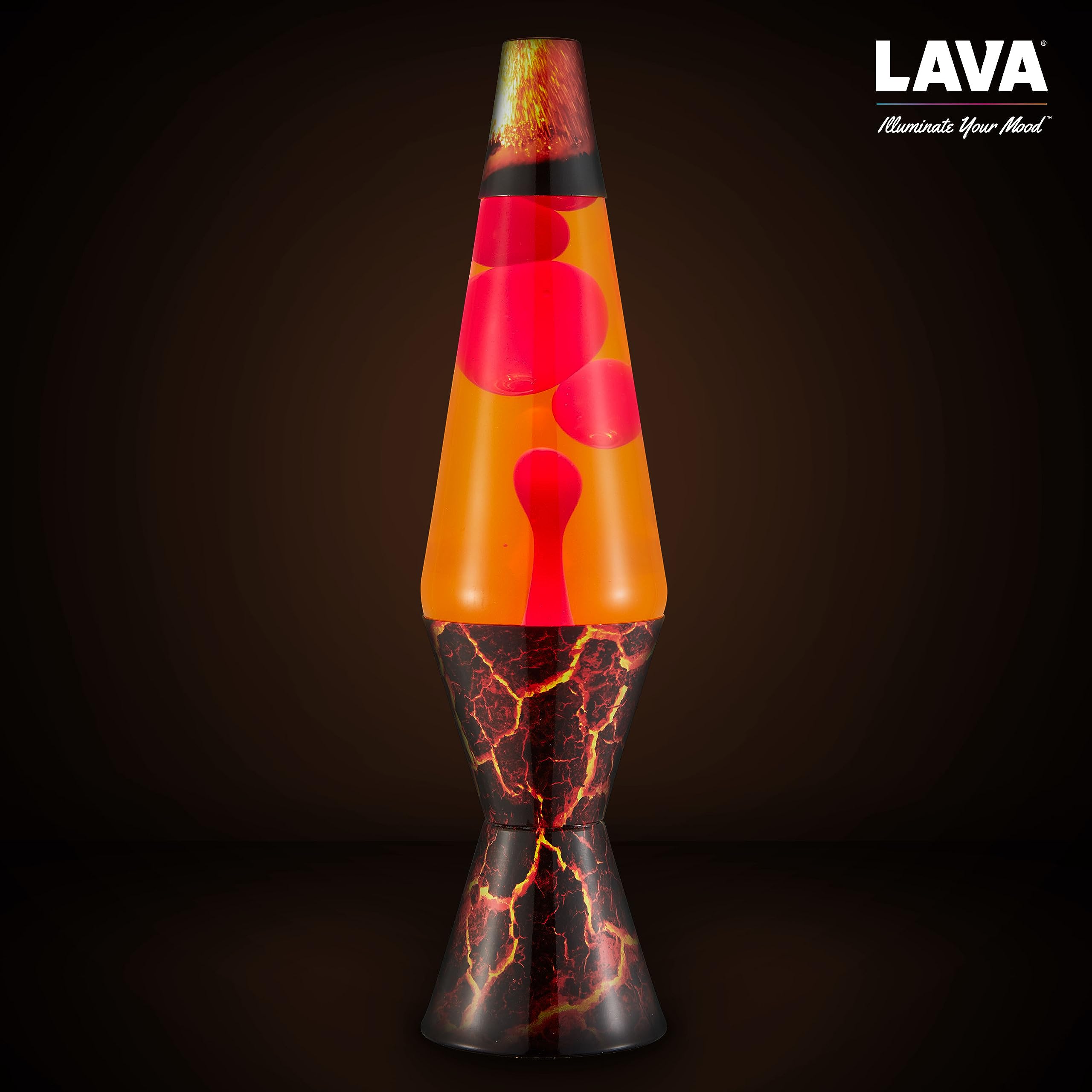 Lava Original Lava® Lamp - 14.5" Classic Liquid Motion - Red Wax & Orange Liquid - Model #2078