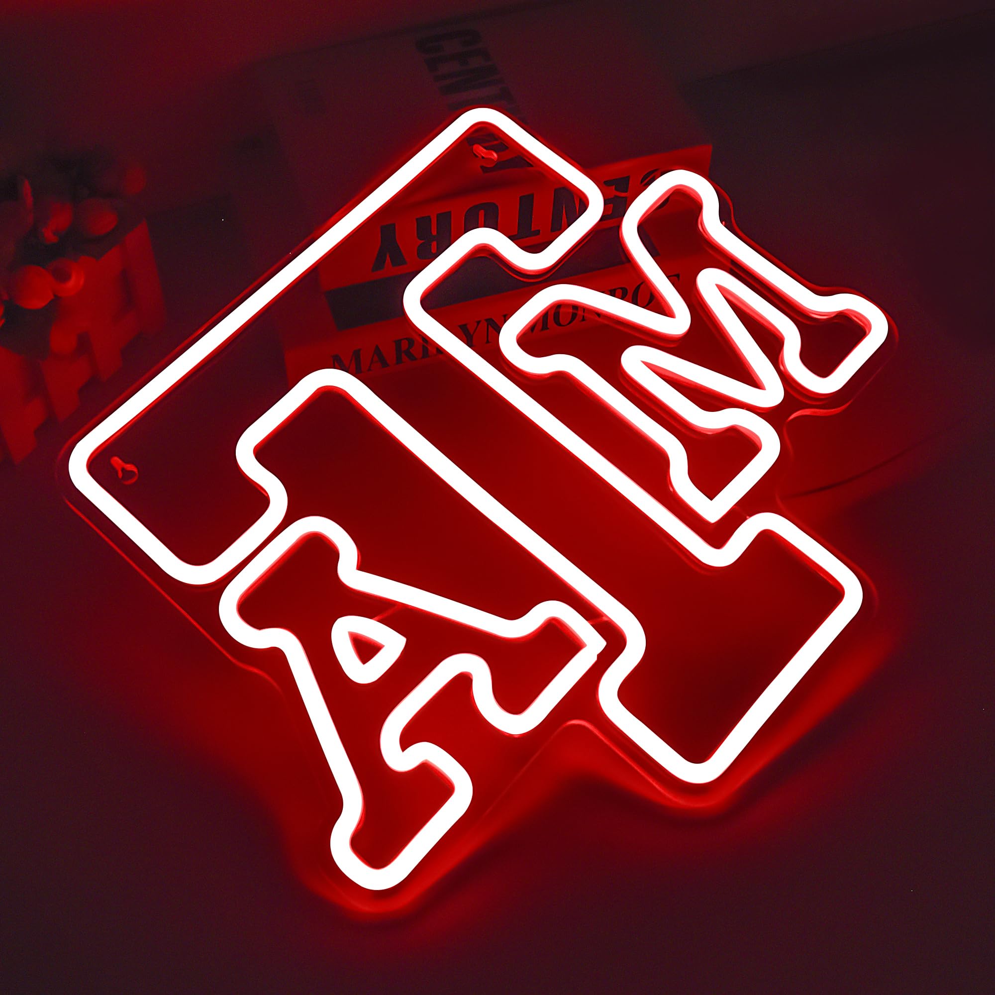 University Neon Sign For Wall Decor Am University Neon Light Football Led Signs Sports Signs For Man Cave Red Dorm Decor For College Students Graduation Gifts For Students Men Size 15.4*12.8In(Xd108)