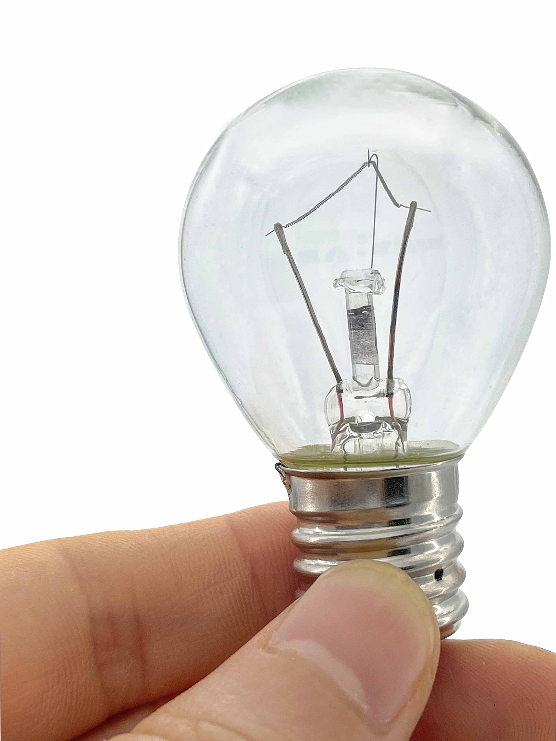 SalPhines 25W Lava Lamp Bulb 6-Pack, S11 E17 Base, Warm White, Dimmable Replacement Bulbs for 14.5 Glitter & Lava Lamps