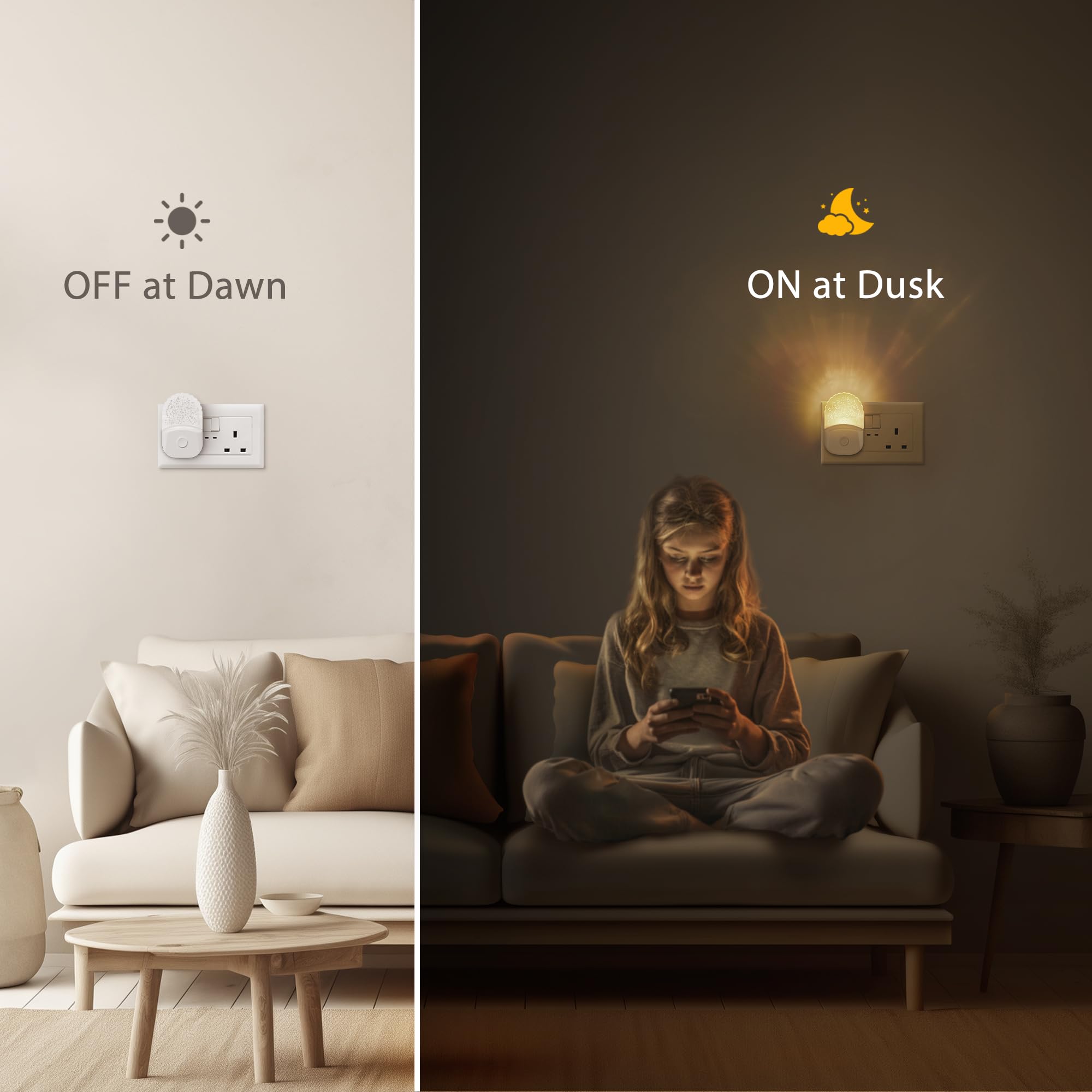 Doresshop Plug In Night Light, 8-Color Rgb Led Night Light, Night Lights Plug Into Wall, Night Light For Kids, 4Pack Color Chang