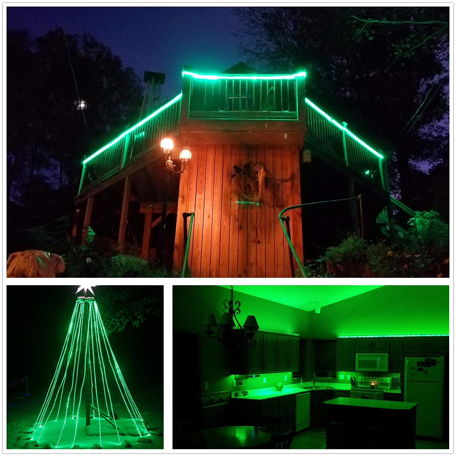 100Ft Blue LED Rope Lights, Outdoor String Lights Waterproof Decorative Lighting for Indoor/Outdoor, Camper Lights for Outside,