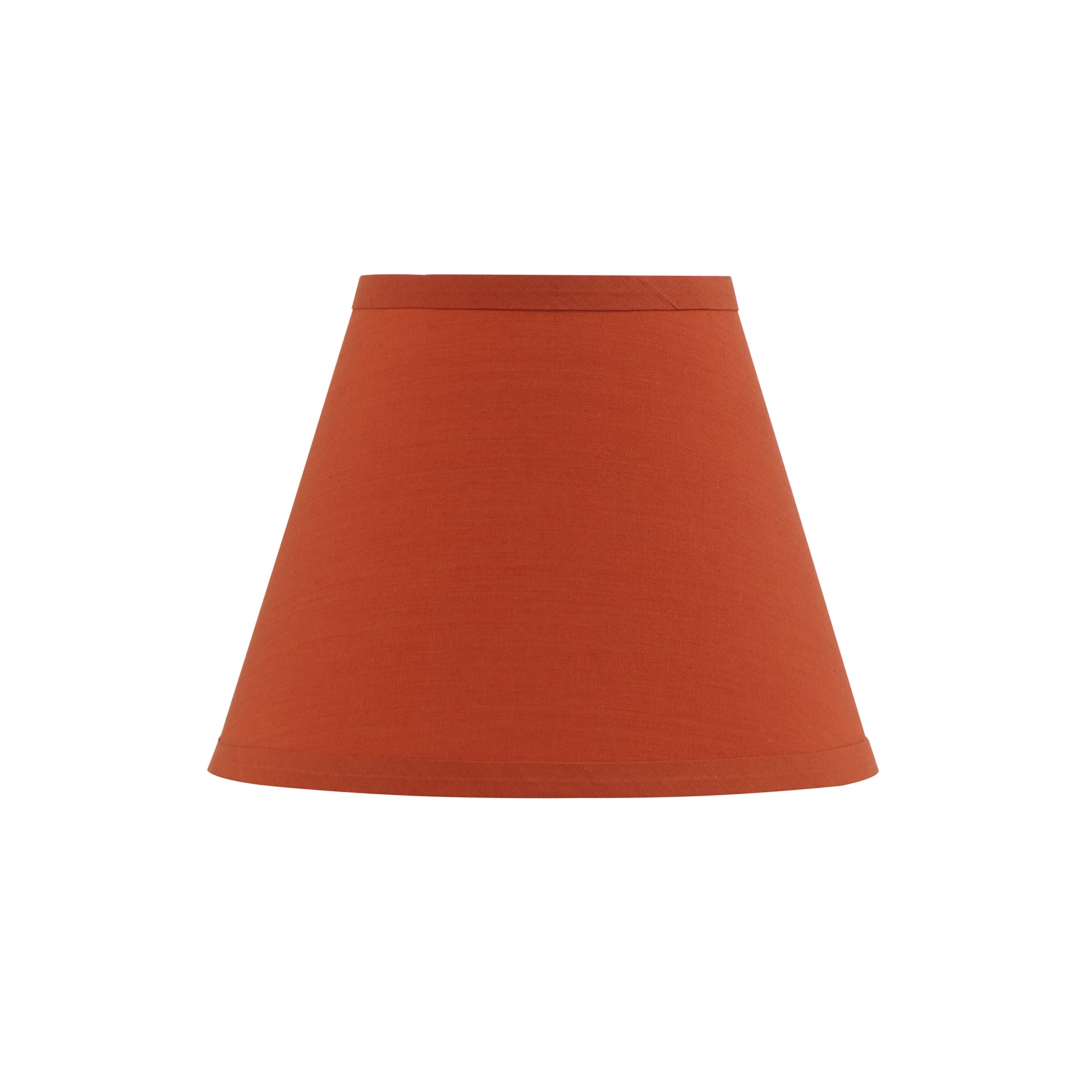 Aspen Creative 56002, Empire Uno Lamp Shade, Brick Red, 5'' Top X 9'' Bottom X 7'' Slant Height, Slip Uno 33Mm