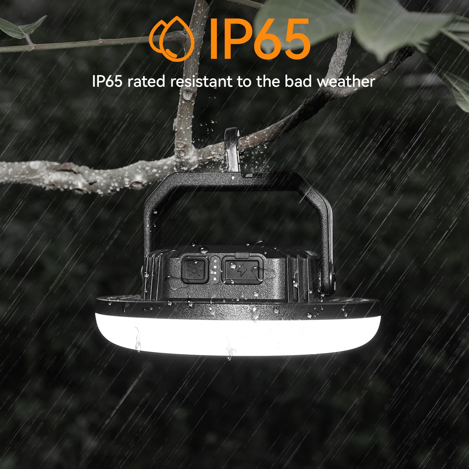 VAVOFO 42W LED Camping Lantern - 180 LED, 4000LM, 3 Modes, 10,000mAh, IP65 Waterproof, Rechargeable, Black, Model