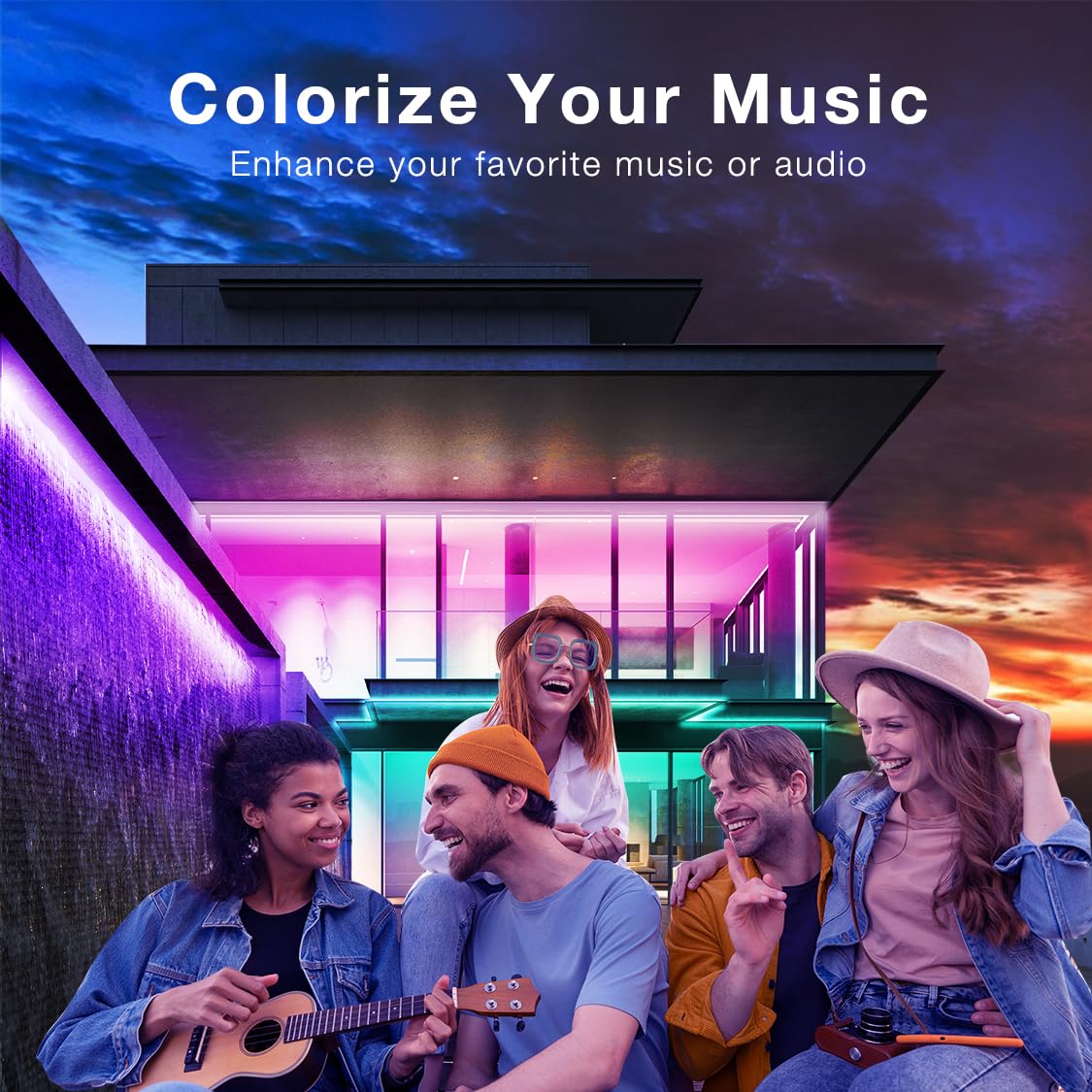 Daybetter Outdoor Led Strip Lights Waterproof, Smart Led Lights Work With Alexa And Google Assistant, Wifi App Control Diy Multi