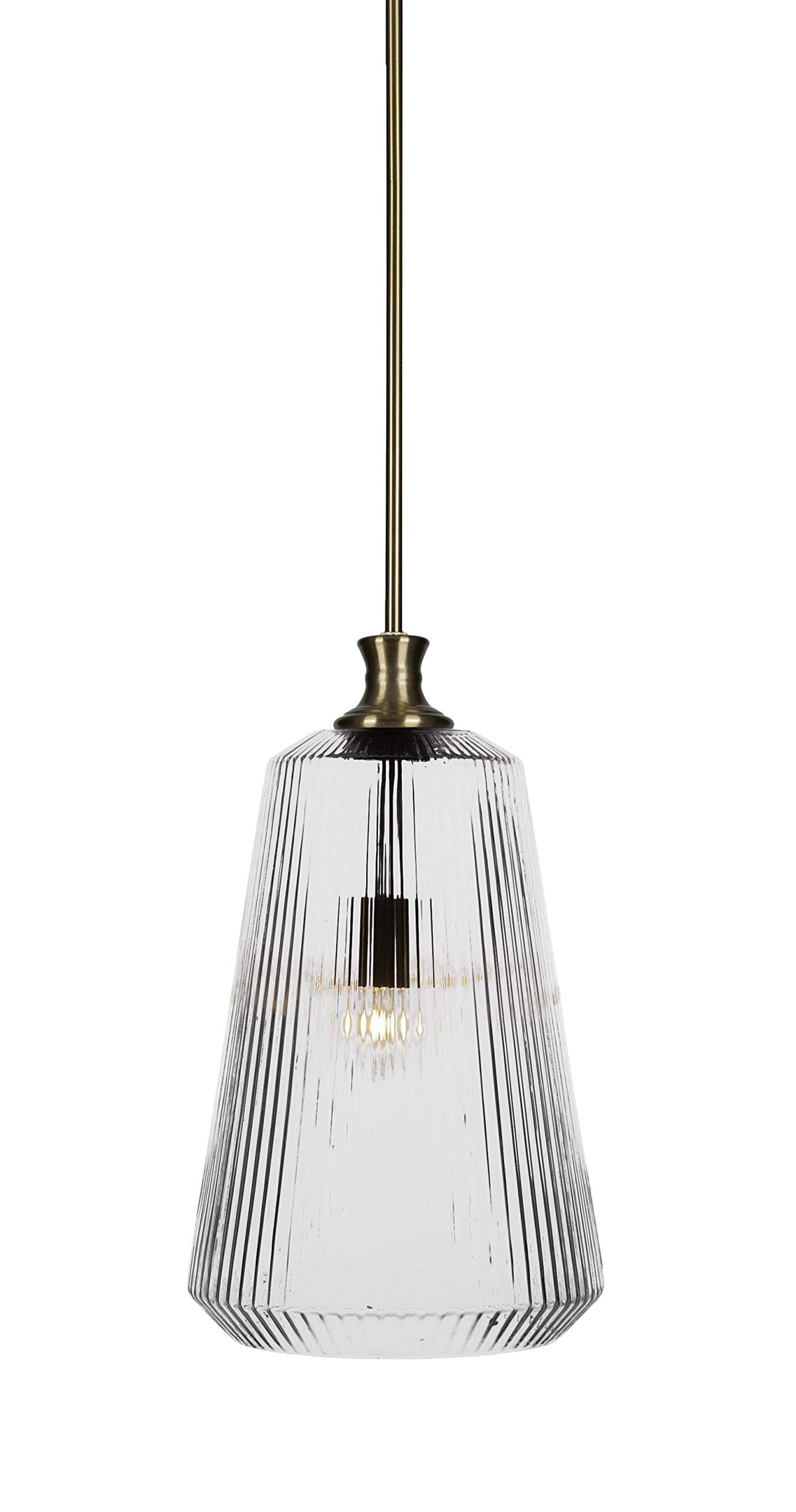Toltec Lighting Carina 1 Light Pendant in New Age Brass (73-NAB-4640)