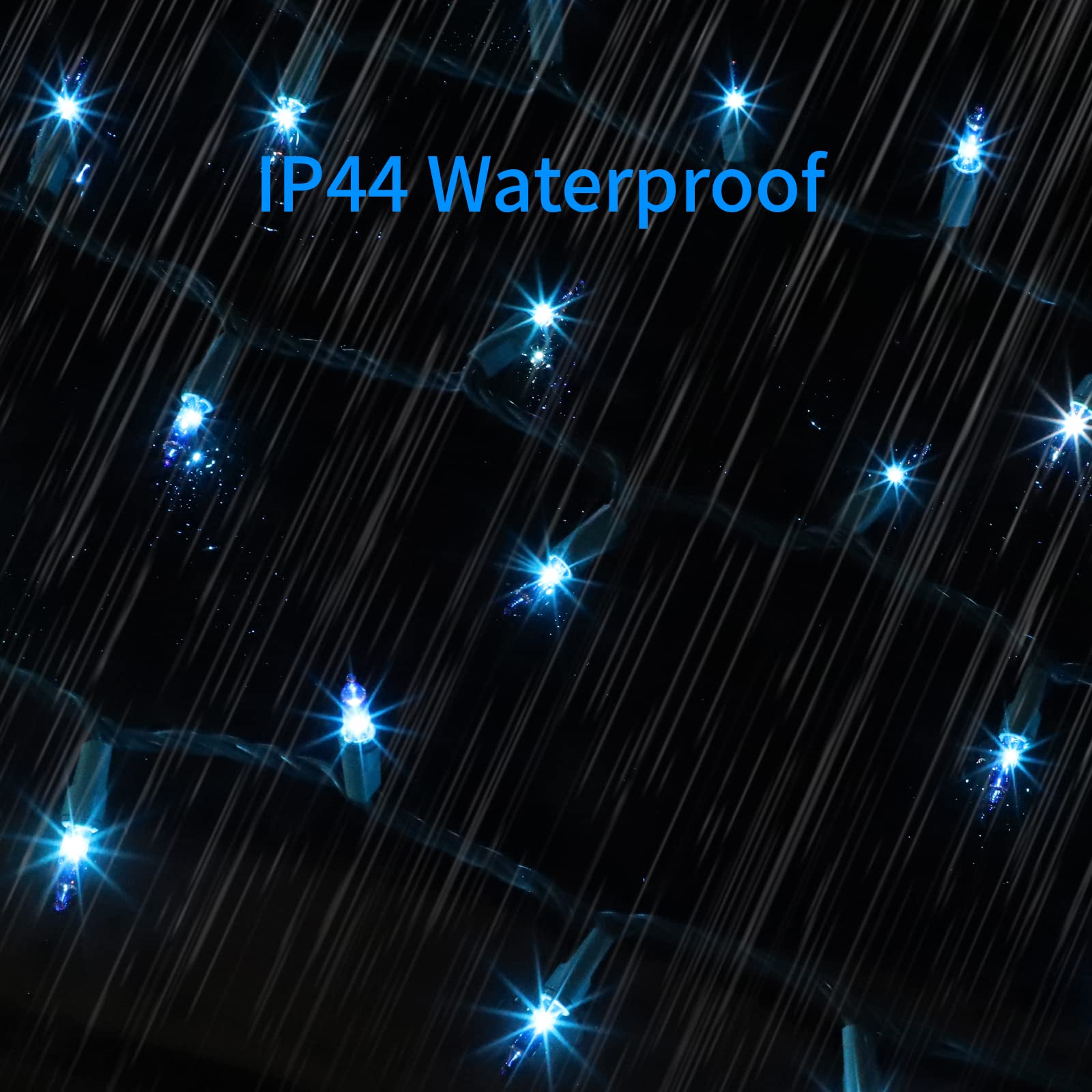 Glownova Green Wire Blue Incandescent Bulb 100 Mini String Lights For Indoor Christmas Tree Garland Birthday Wedding Party Festival Decoration