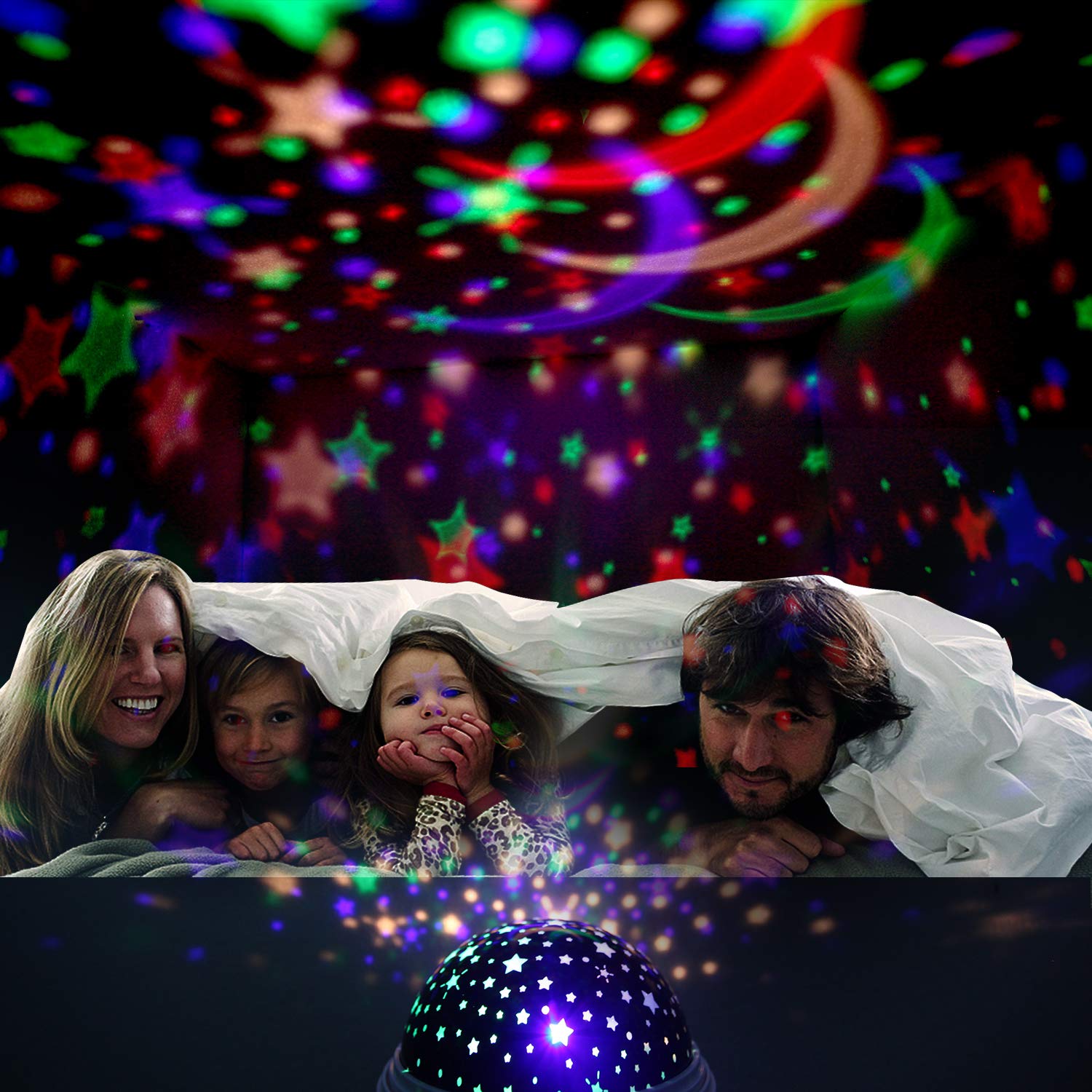 Kevap Night Light For Kids,360° Rotating Starry Night Light Projector For Babys,Ocean Wave Projector For Kids Toddlers, Easter Birthday Gifts For Children,Boys Girls Bedroom Decor (Black)