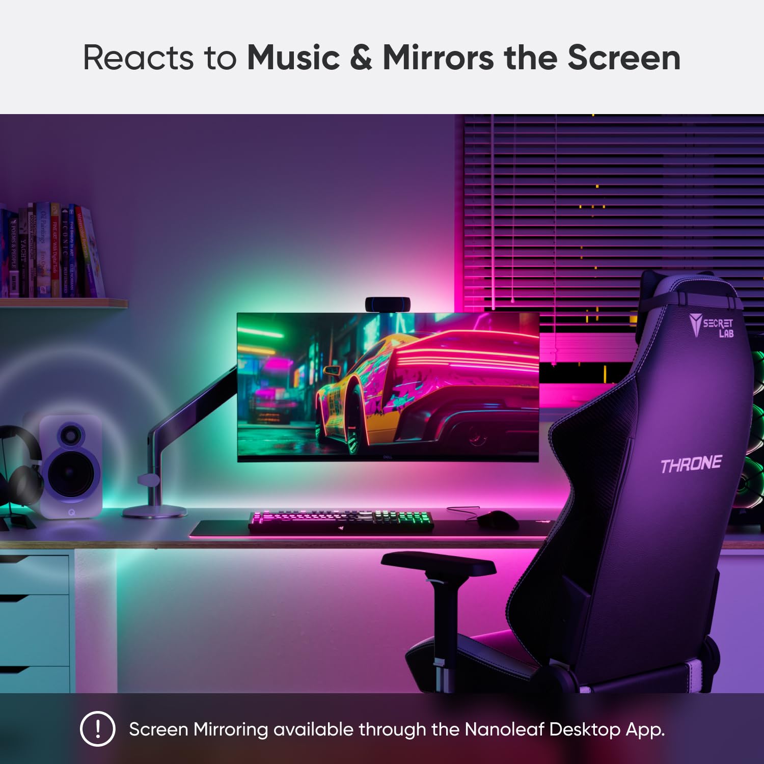 Nanoleaf Essentials Matter Bluetooth & Wifi Smart Multicolor Led Lightstrip 200'' (5M) - Rgb & Whites, Controller, App & Voice C