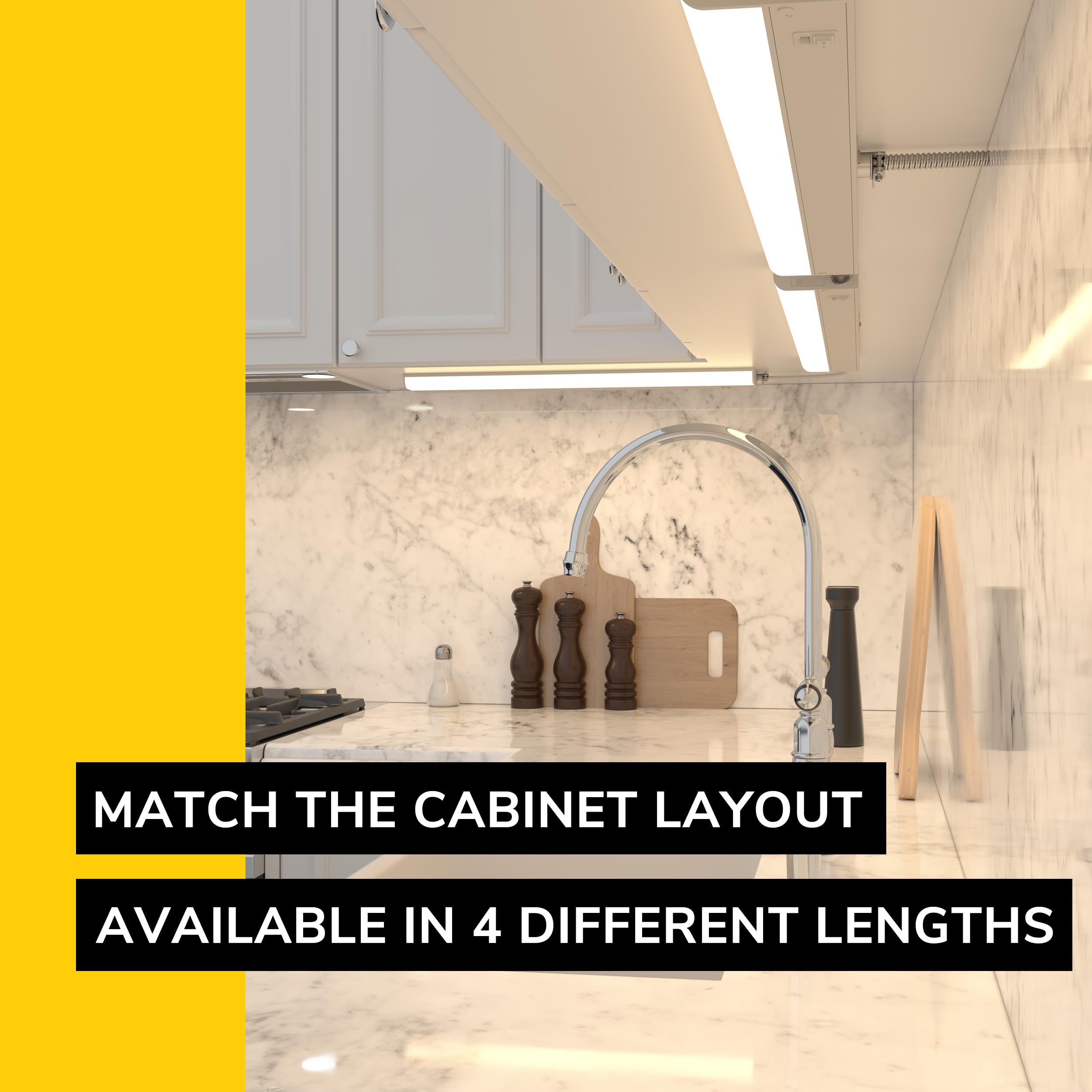 Getinlight 12-Inch Hardwired Only 3 Color Led Under Cabinet Lighting, Soft White(3000K), Bright White(4000K), Daylight White(500