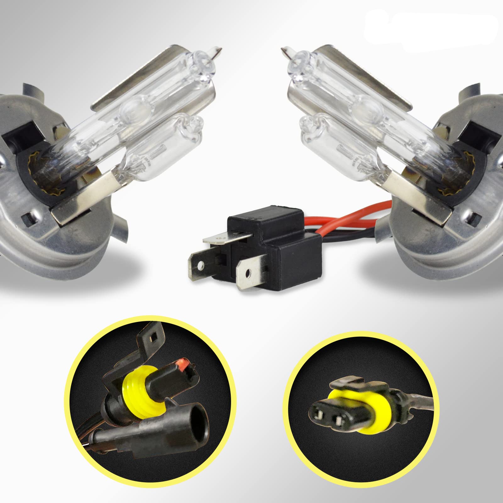 Innovited HID Xenon H4 9003 3000K (Low hid/High Halogen) Replacement Bulbs (1 Pair) Golden Yellow