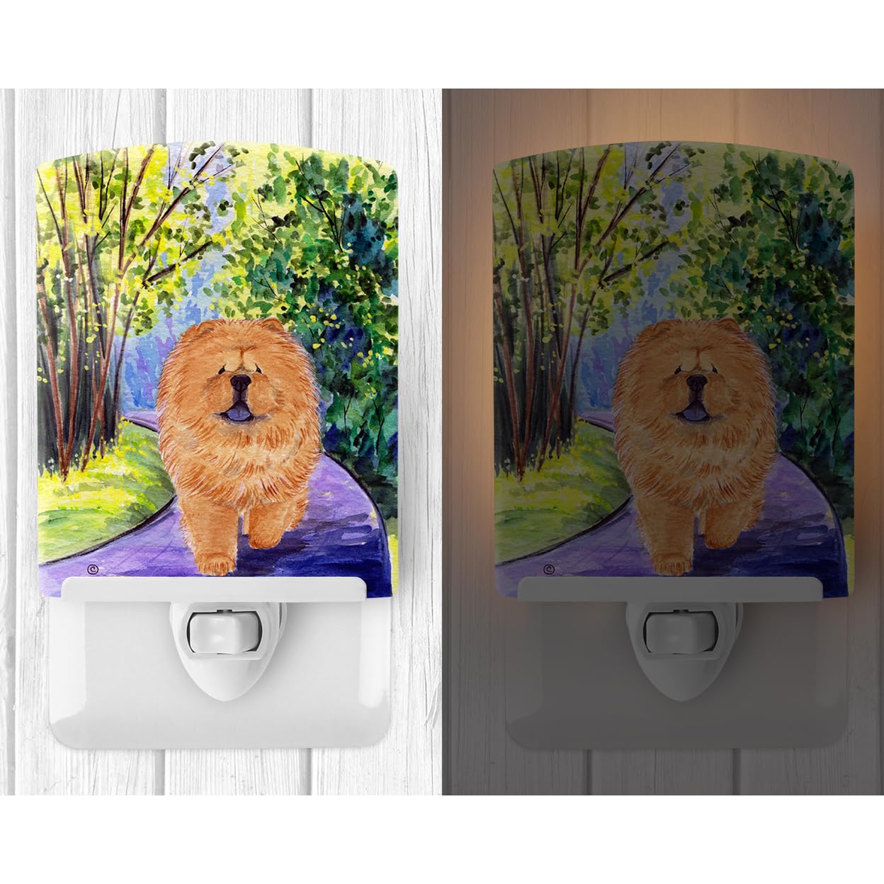 Carolines Treasures Ceramic Night Light, Chow Chow, UL-Certified, 6x4x3in, Multicolor, Model SS7003CNL
