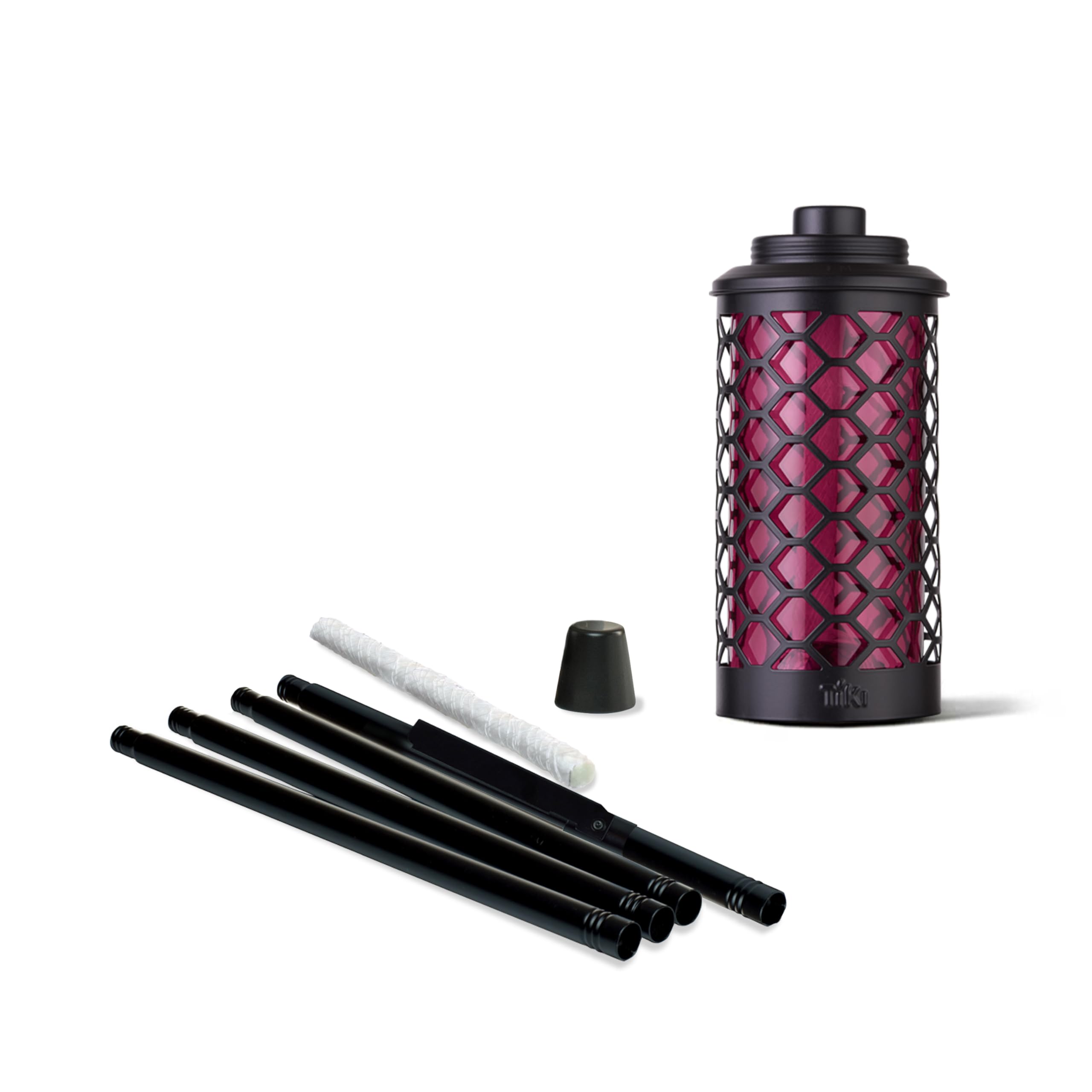 Tiki Convertible 65 Honeycomb Glass Torch - Burgundy Outdoor Decorative Lighting For Patio, Lawn & Backyard D  Cor | Weather-Res