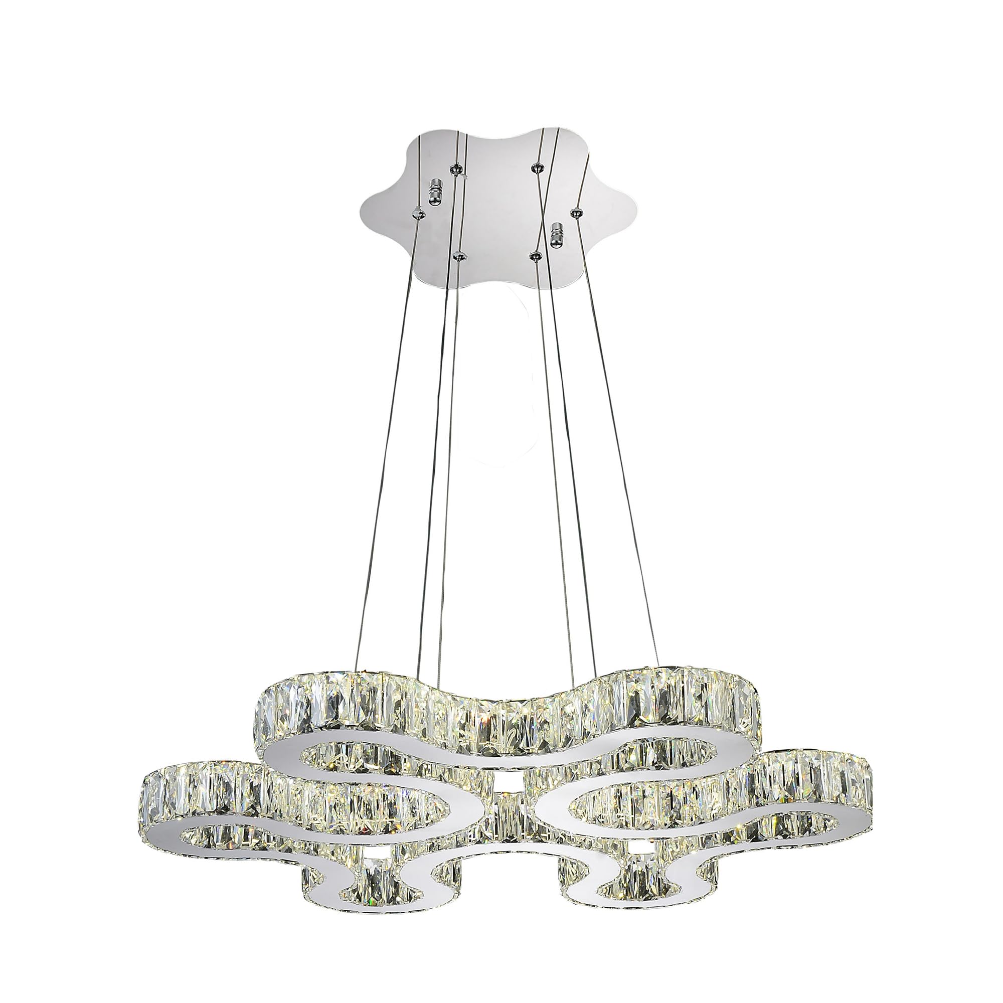 CWI Lighting Odessa Transitional Metal LED Chandelier in Chrome
