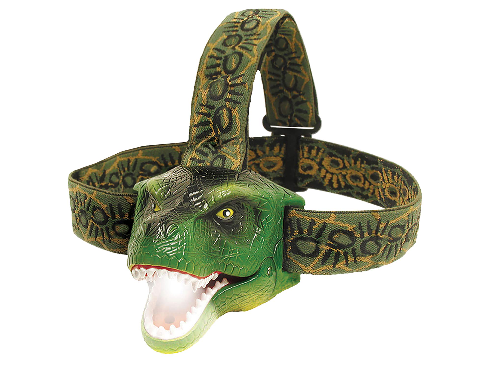 Sun Company DinoBryte LED Headlamp - Roaring T-Rex, Green, Model 660, Synthetic Material, Kids Toy Flashlight