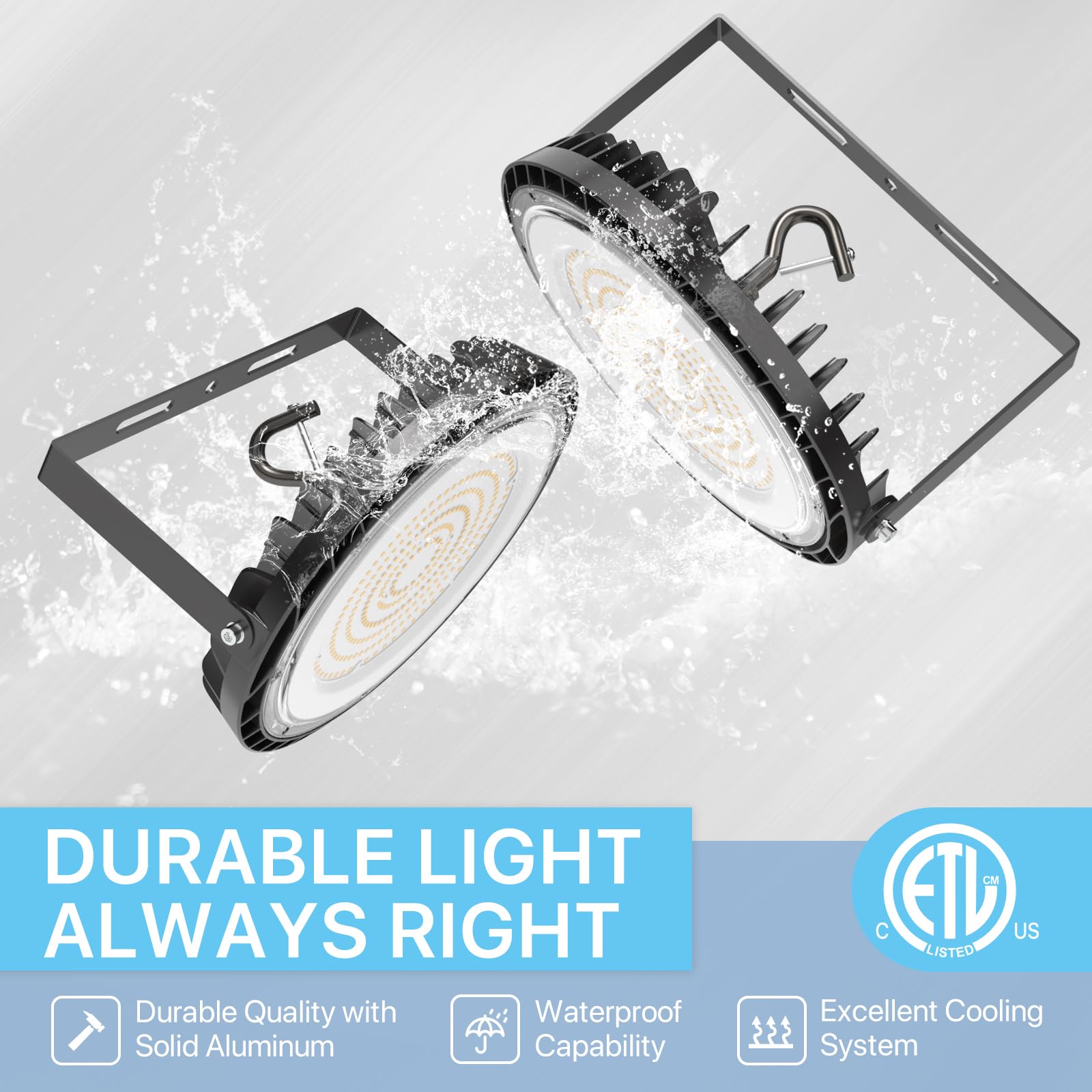 Hyperlite High Bay Led Shop Lights: 150W Ufo Led High Bay Light For Barn Shop Garage Warehouse Factory Gym Lighting Industrial A