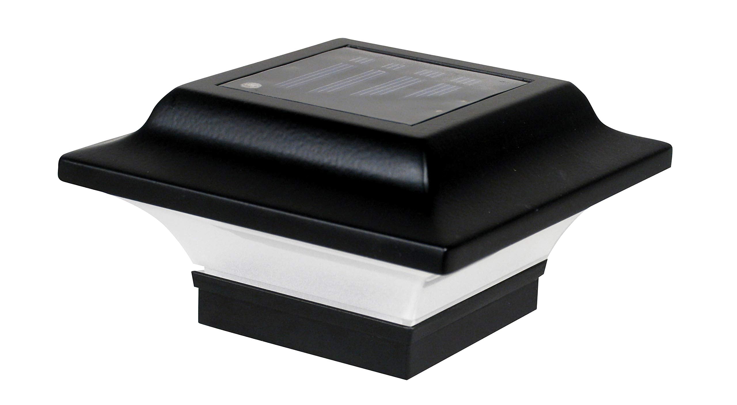 Classy Caps Solar Post Cap 2 Pack, Alloy Steel, 2.5x2.5 Inch, Black, Model SL082B