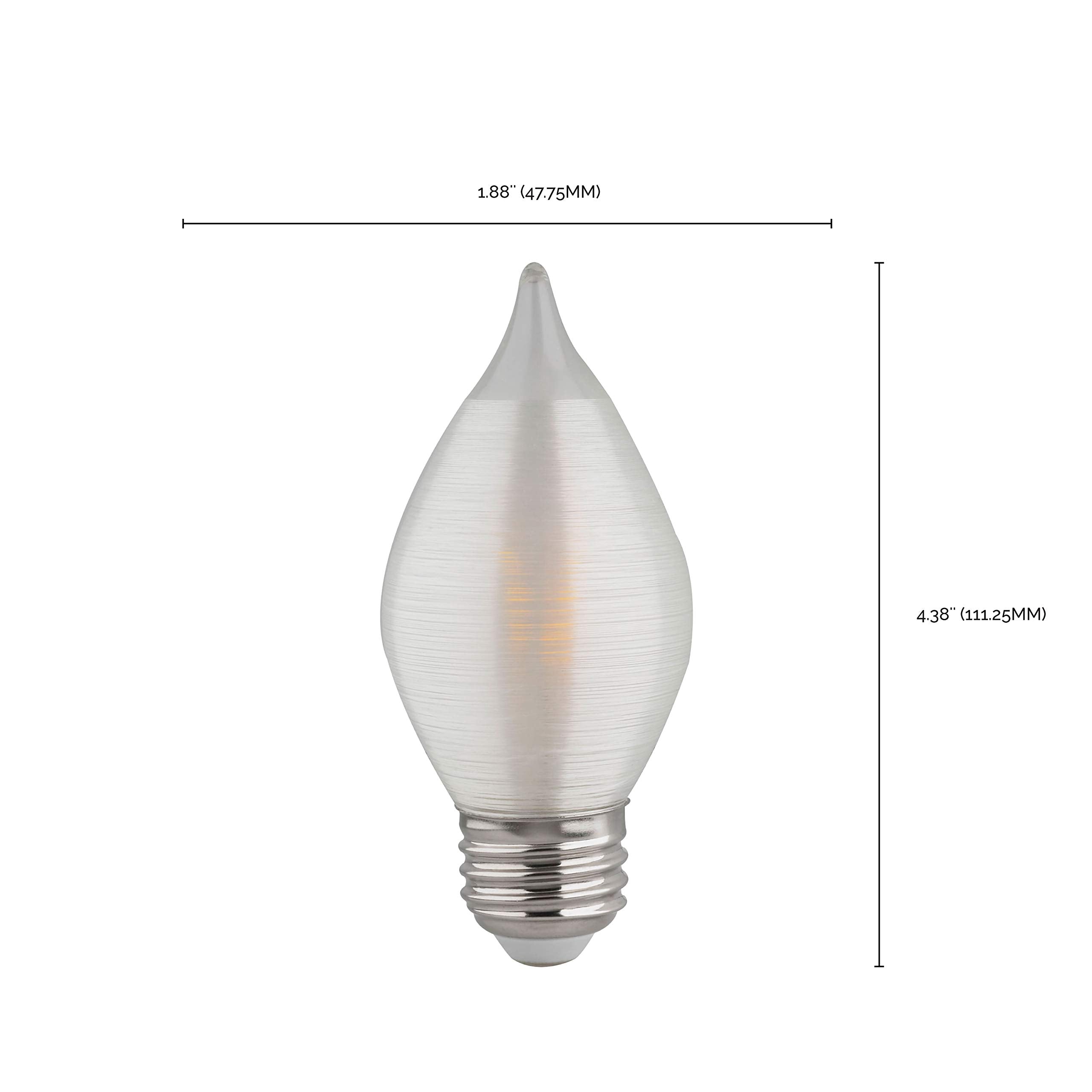Satco S23413 Medium Light Bulb, Glass, Spun Finish