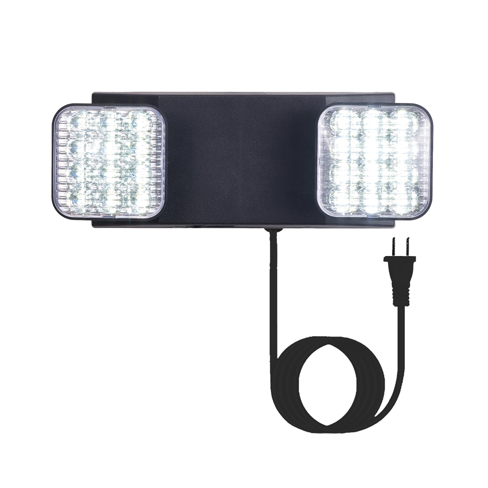 Tanlux Led Emergency Lights With Battery Backup  Commercial Emergency Light Fixtures For Business Home Power Failure Emergency Exit Sign Lighting With 1.0 Meter Plug In Cord Ac120V Ul Listed  Black