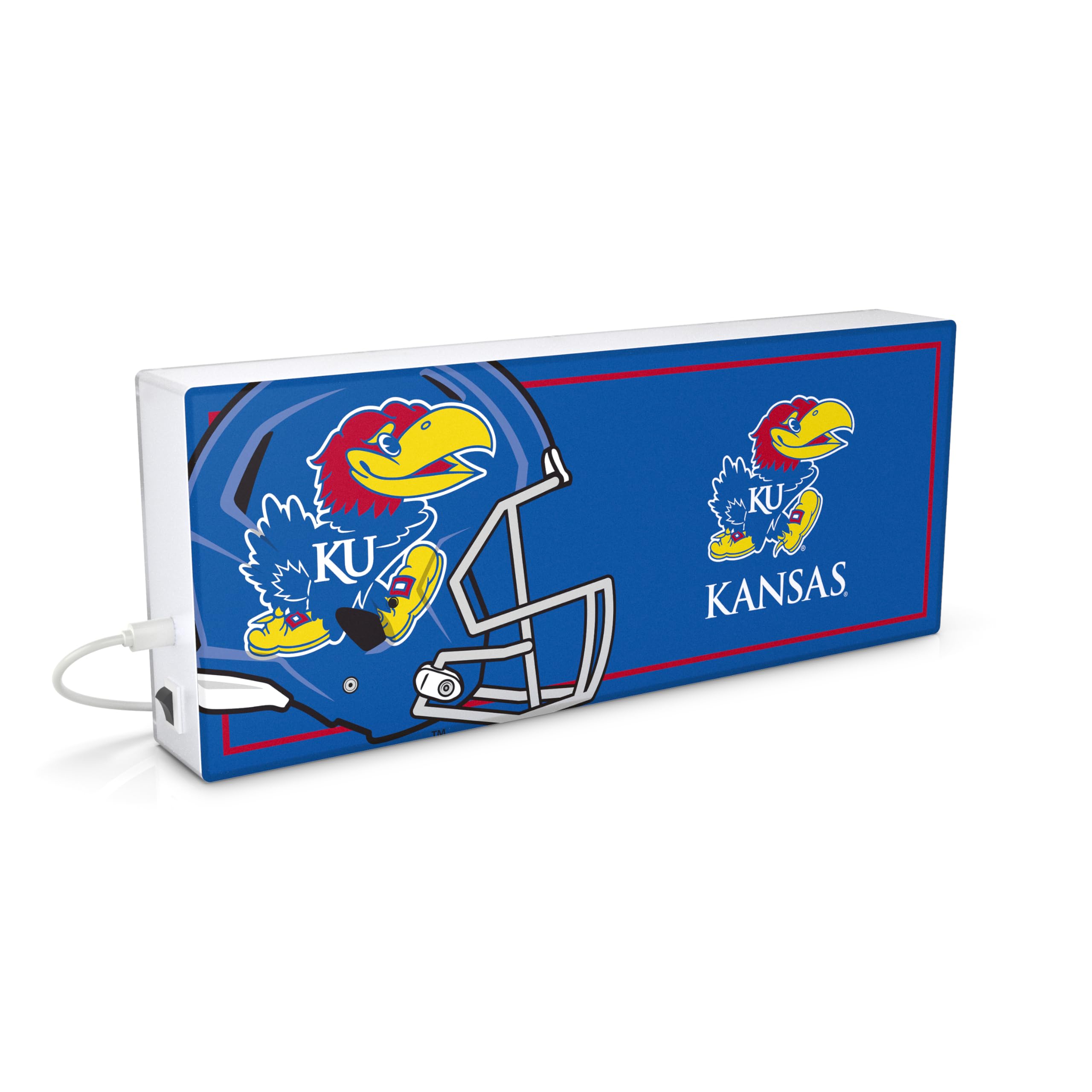 SOAR NCAA LED Ambience Light Box: Elevate Your Space with Officially Licensed Wall D  cor, Kansas Jayhawks