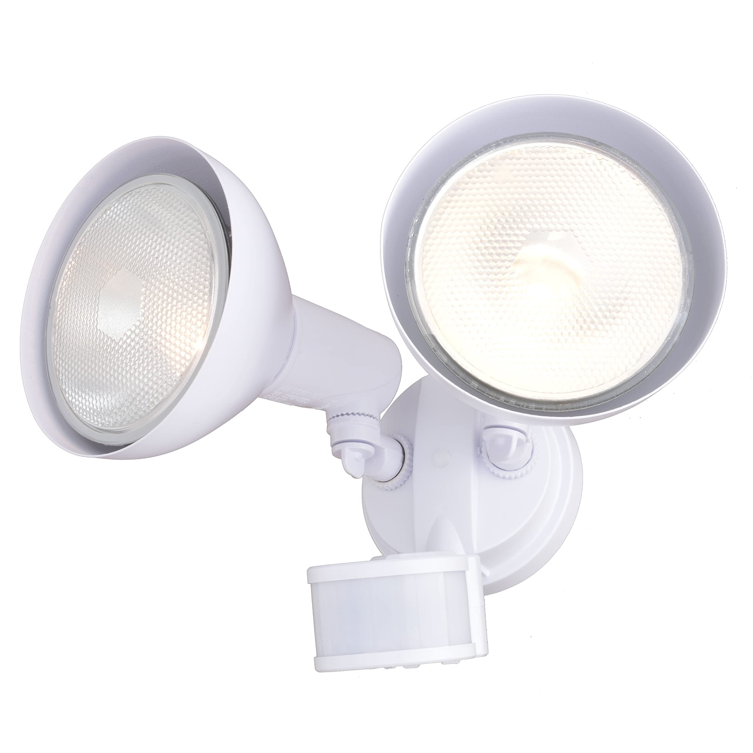 VAXCEL White Motion Sensor Dusk to Dawn Outdoor Security Flood Light - 240 Degree Range - 85 Ft