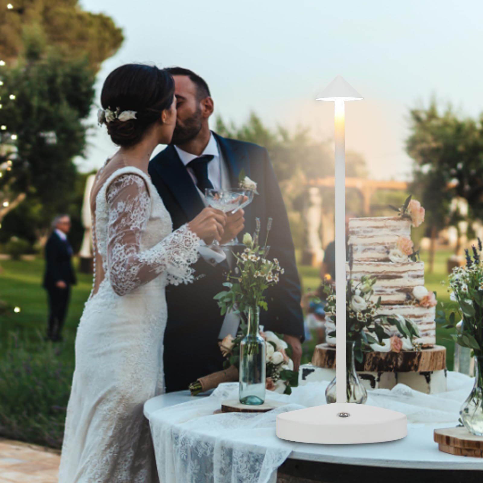 Sunligtgo Portable Led Table Lamps 2 Pack, 5500Mah Rechargeable, 3 Color Modes, Dimm