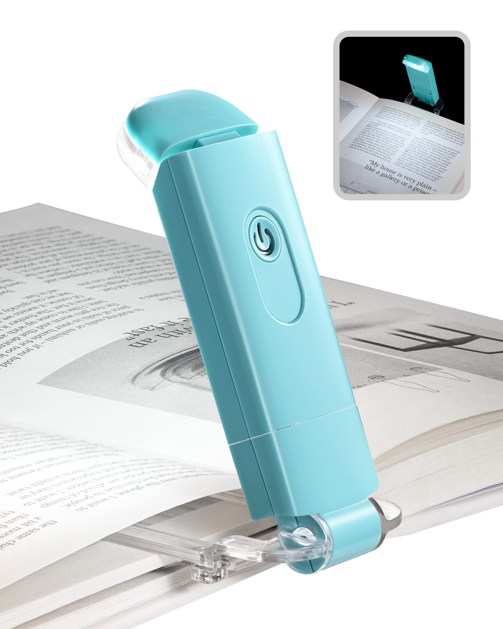 DEWENWILS USB Rechargeable Book Reading Light, Book Light Clip on for Reading in Bed, LED Eye Care Book Lamp for Kids, Bookworms