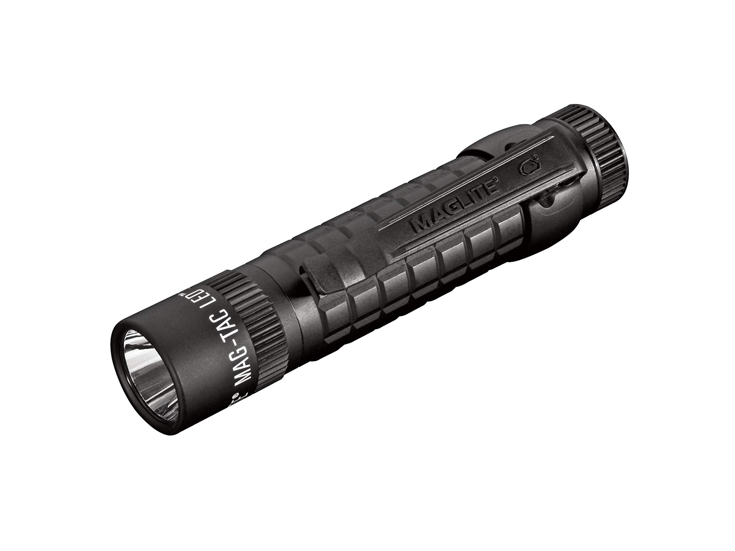 Maglite Mag-Tac Led 2-Cell Cr123 Flashlight - Plain-Bezel, Matte Black
